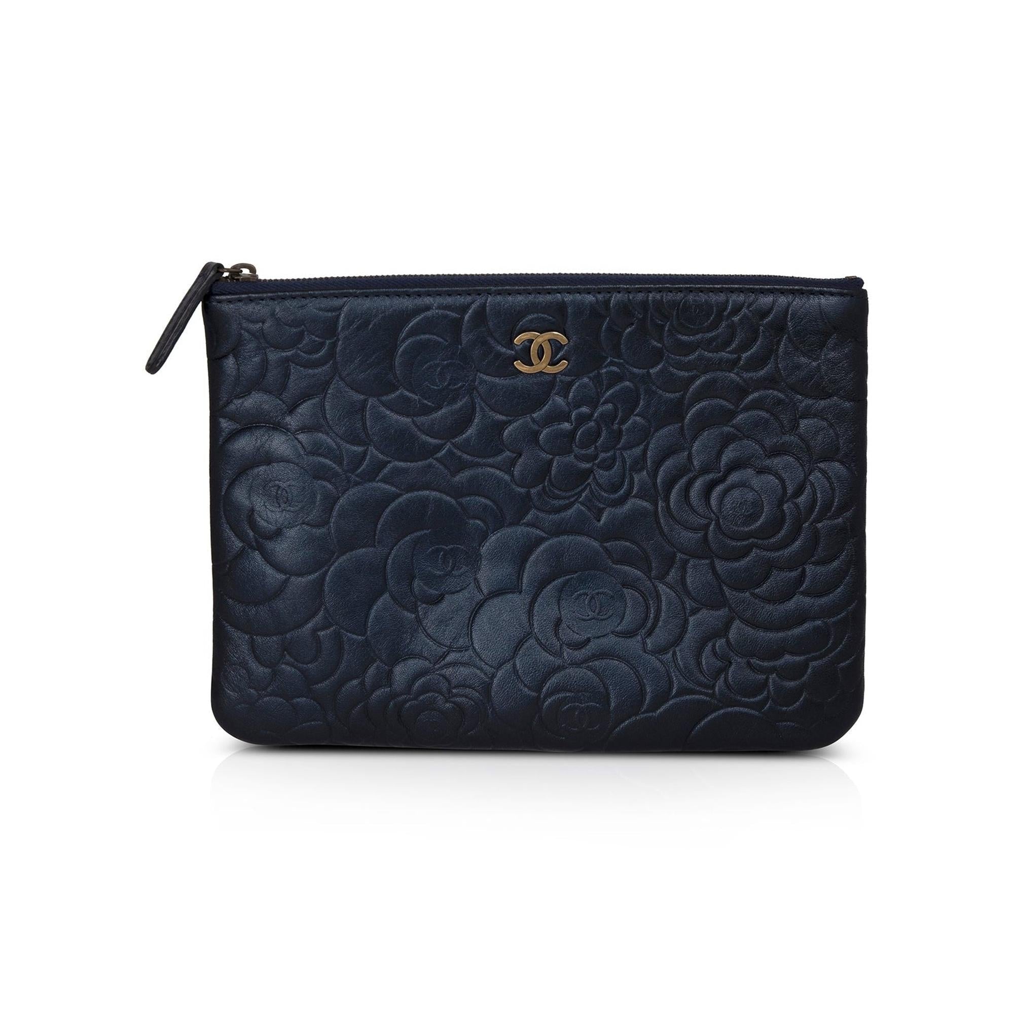 Chanel Medium Camellia O-Case Pouch