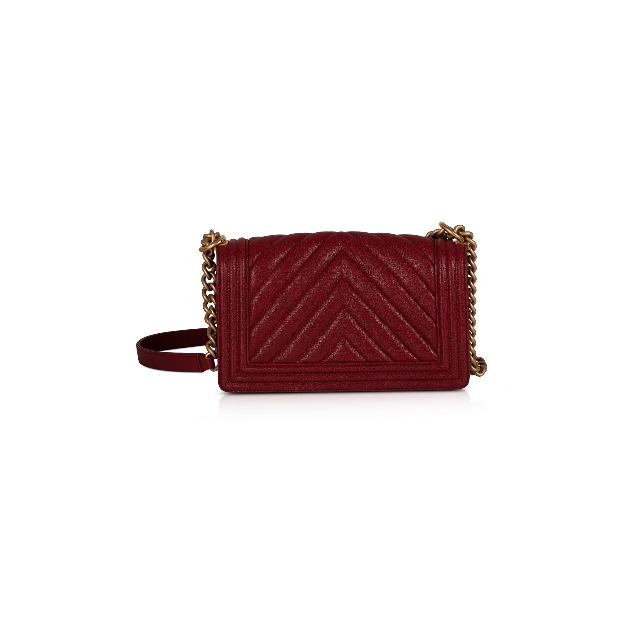 Chanel Medium Chevron Boy Bag w/ Box & Authenticity Card