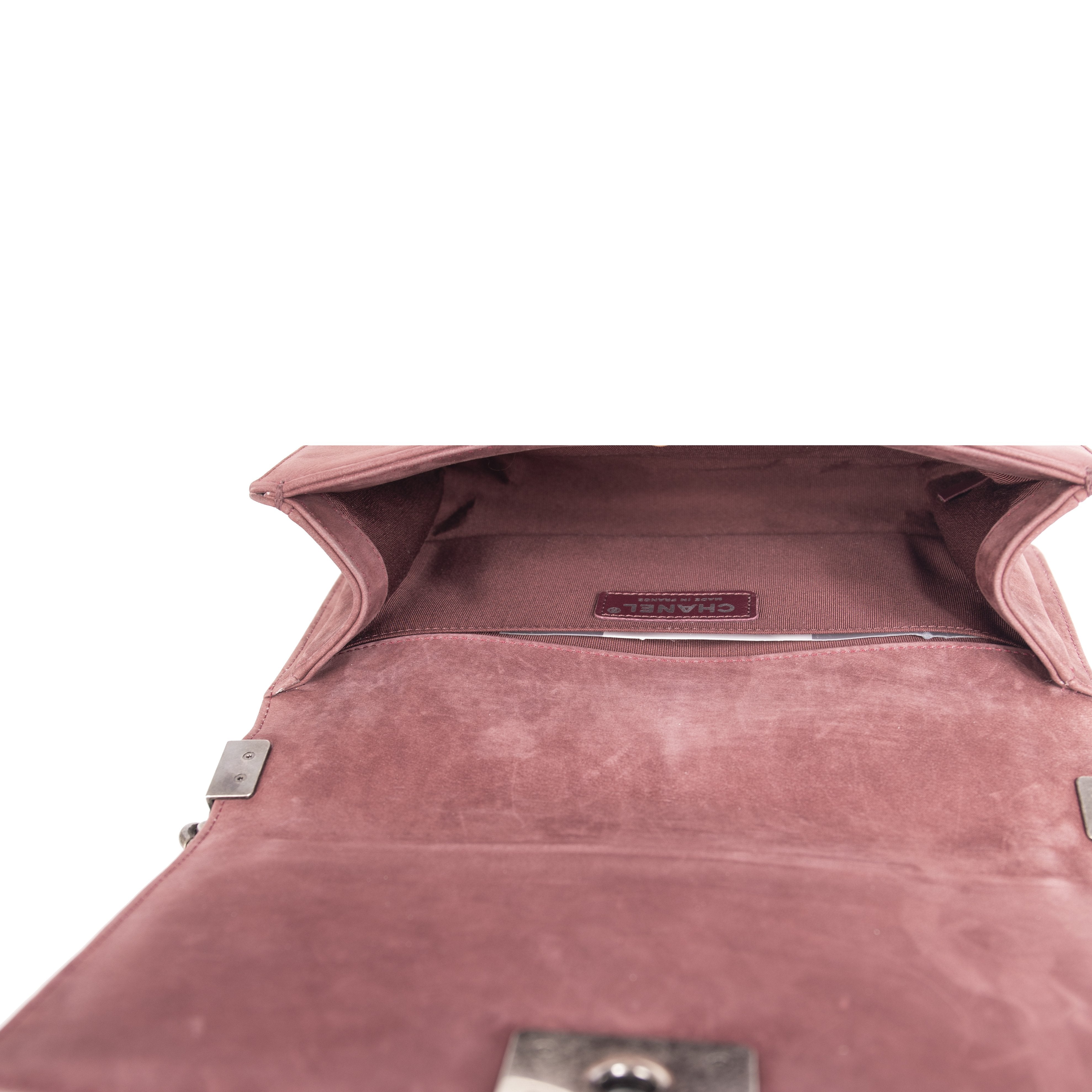 Chanel Medium Chevron Nubuck Boy Bag