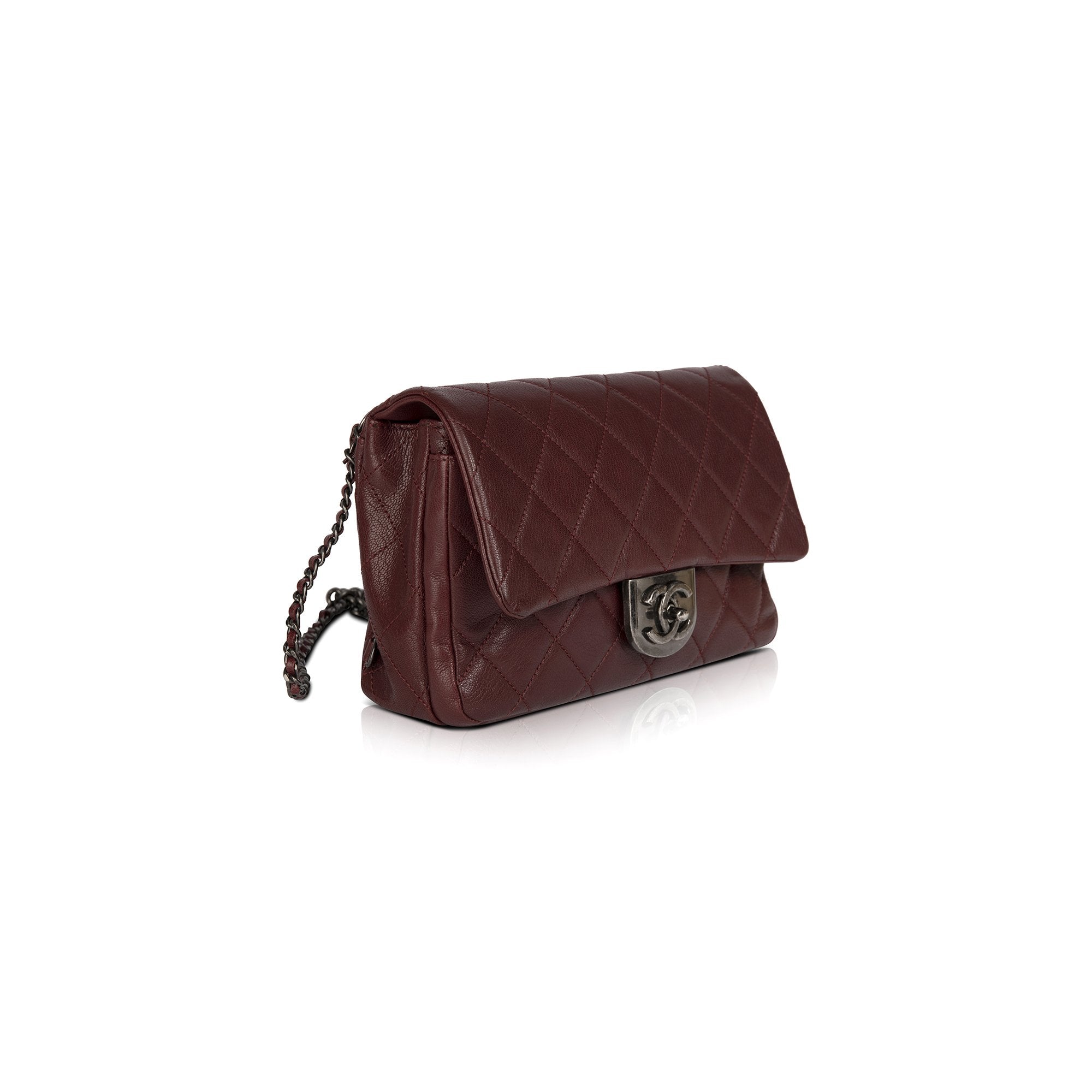 Chanel Medium Double Carry Waist Chain Flap Bag