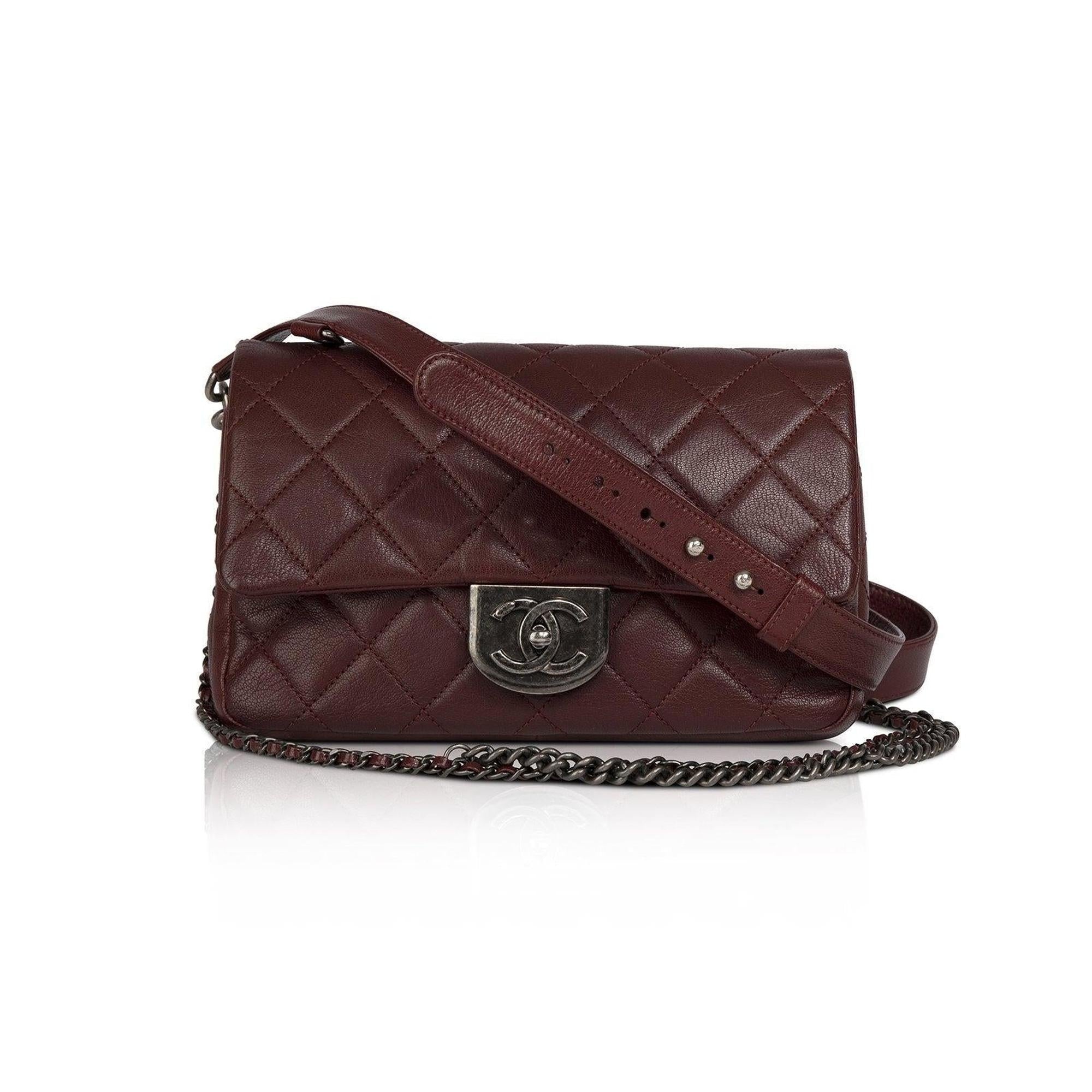 Chanel Medium Double Carry Waist Chain Flap Bag