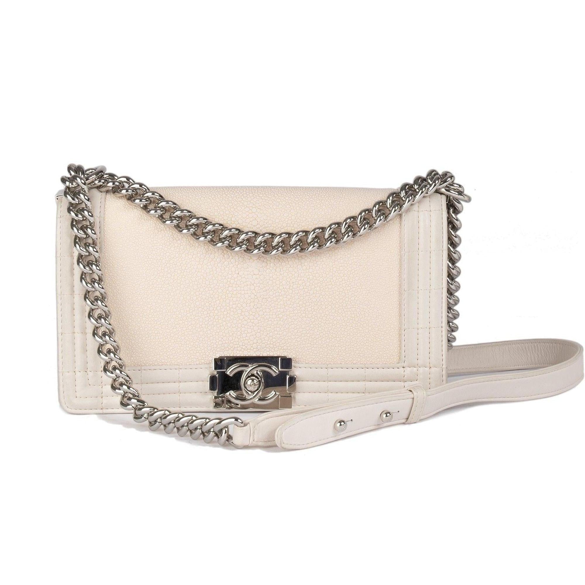 Chanel Medium Galuchat Boy Bag w/ Box