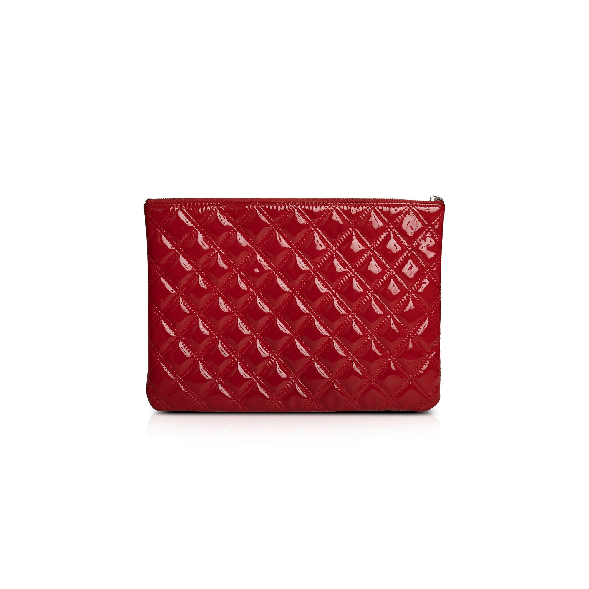 Chanel Medium Quilted Patent Leather O-Case Clutch