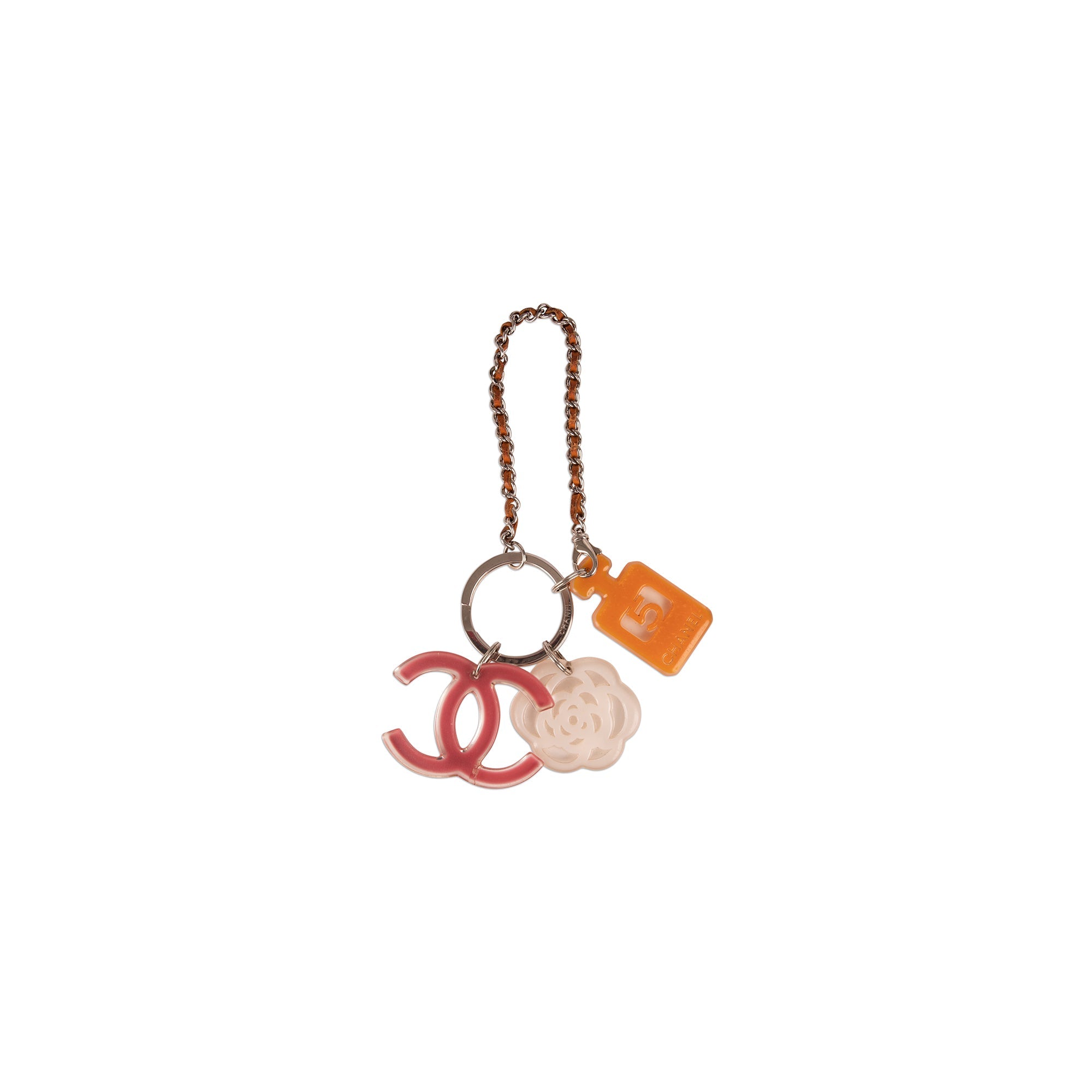 Chanel Multicolour Resin CC KeyChain & Bag Charm w/ Box