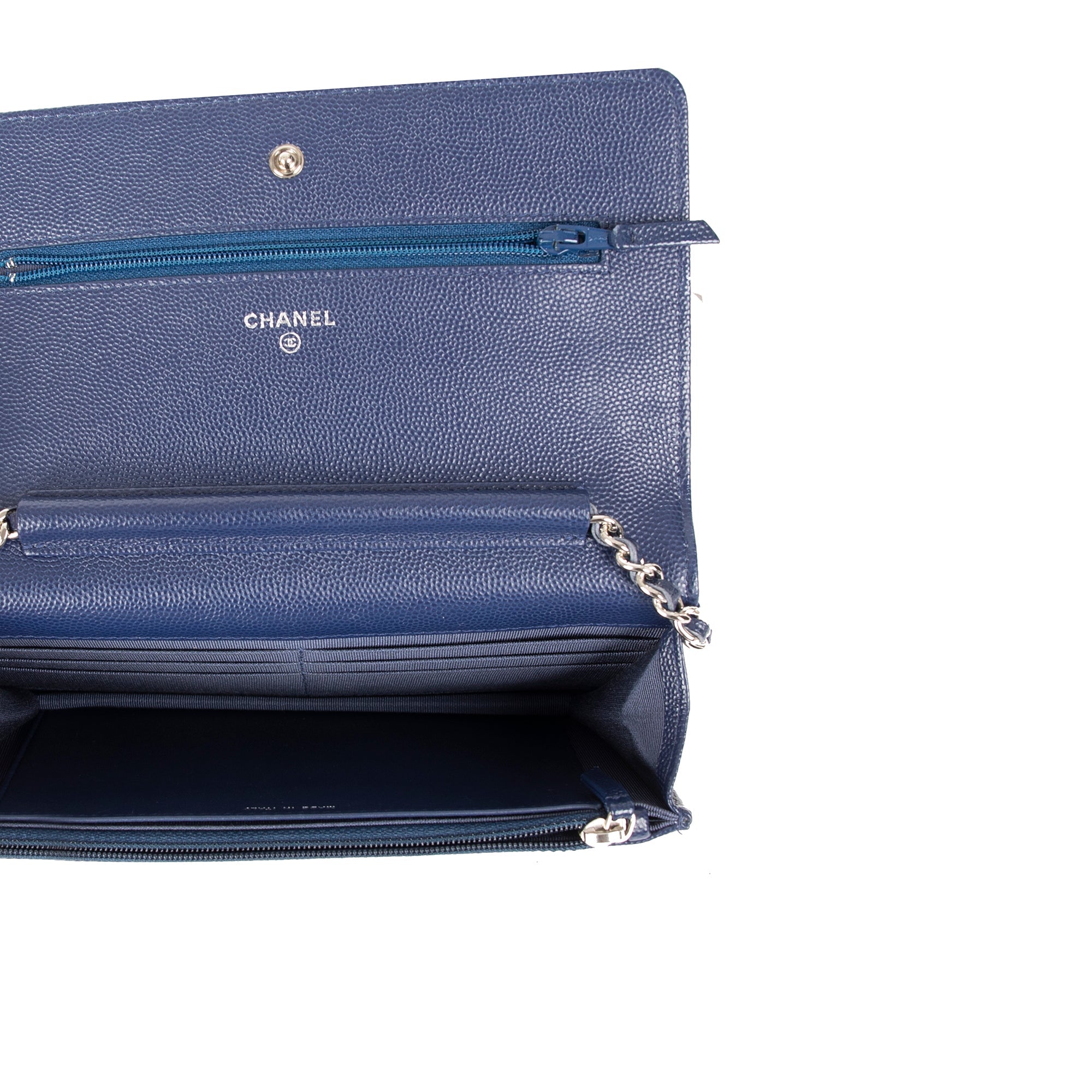 Chanel Navy Caviar Classic Wallet on Chain w/ Box & Authenticity Card