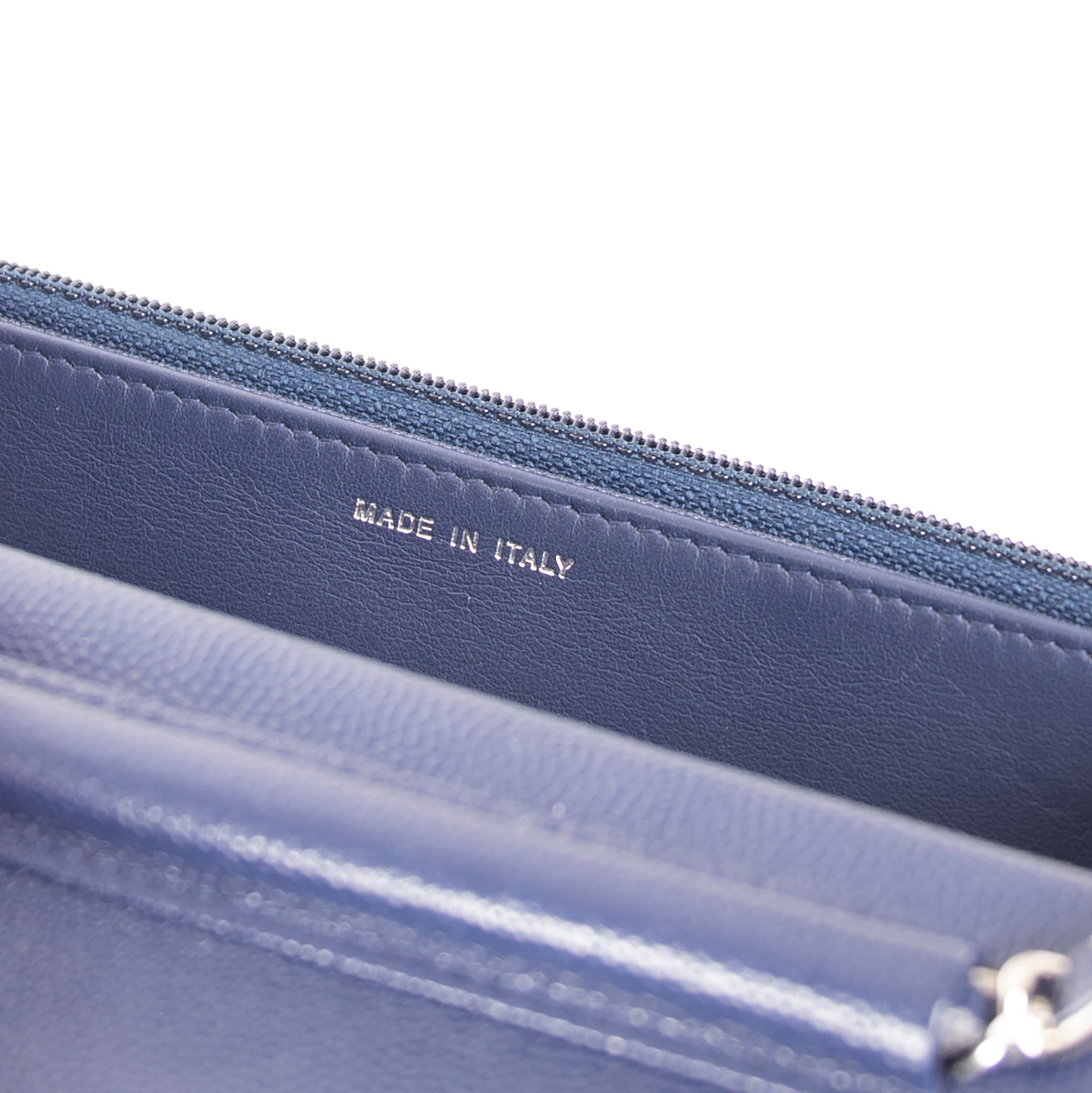 Chanel Navy Caviar Classic Wallet on Chain w/ Box & Authenticity Card