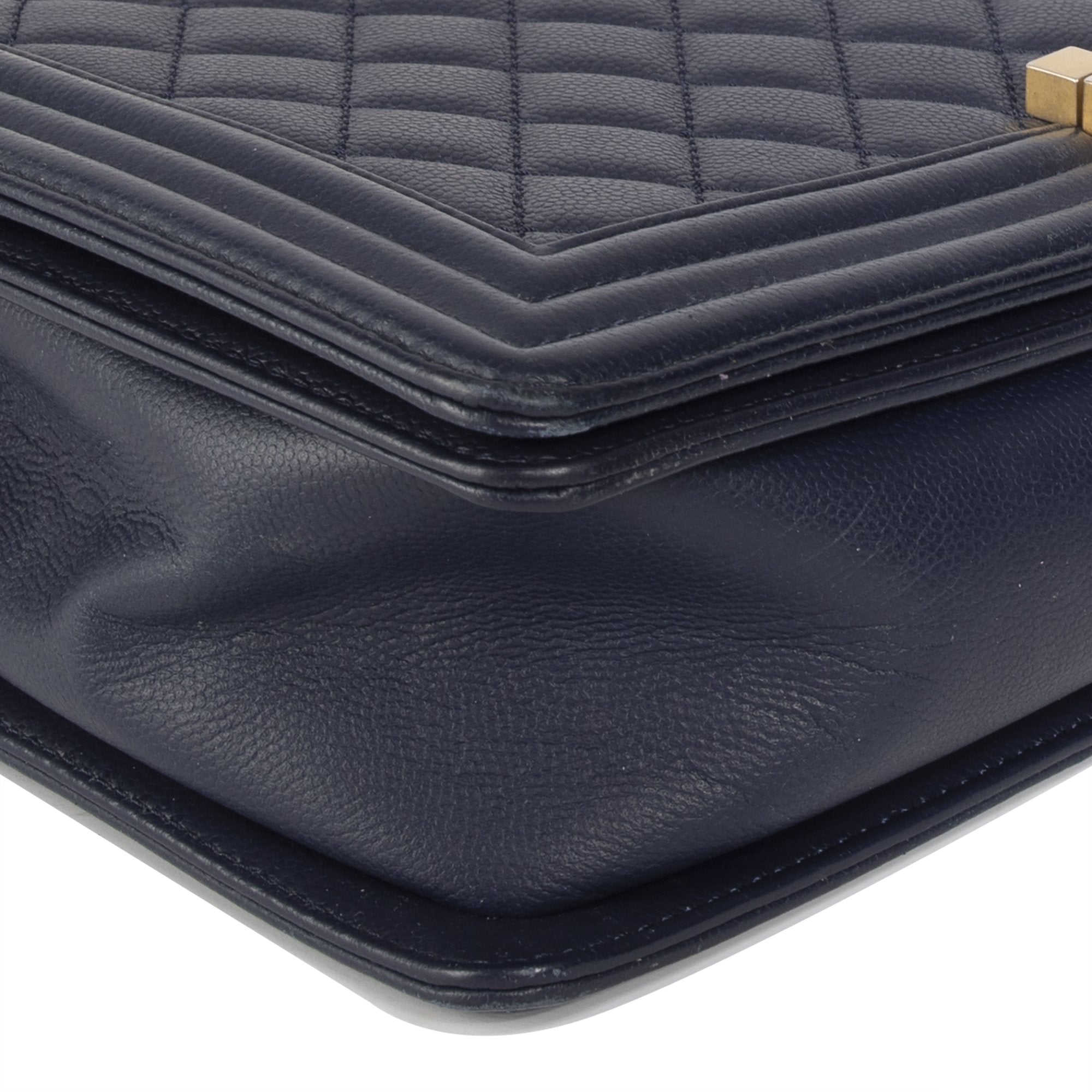 Chanel Navy Large Boy Bag w/ Box