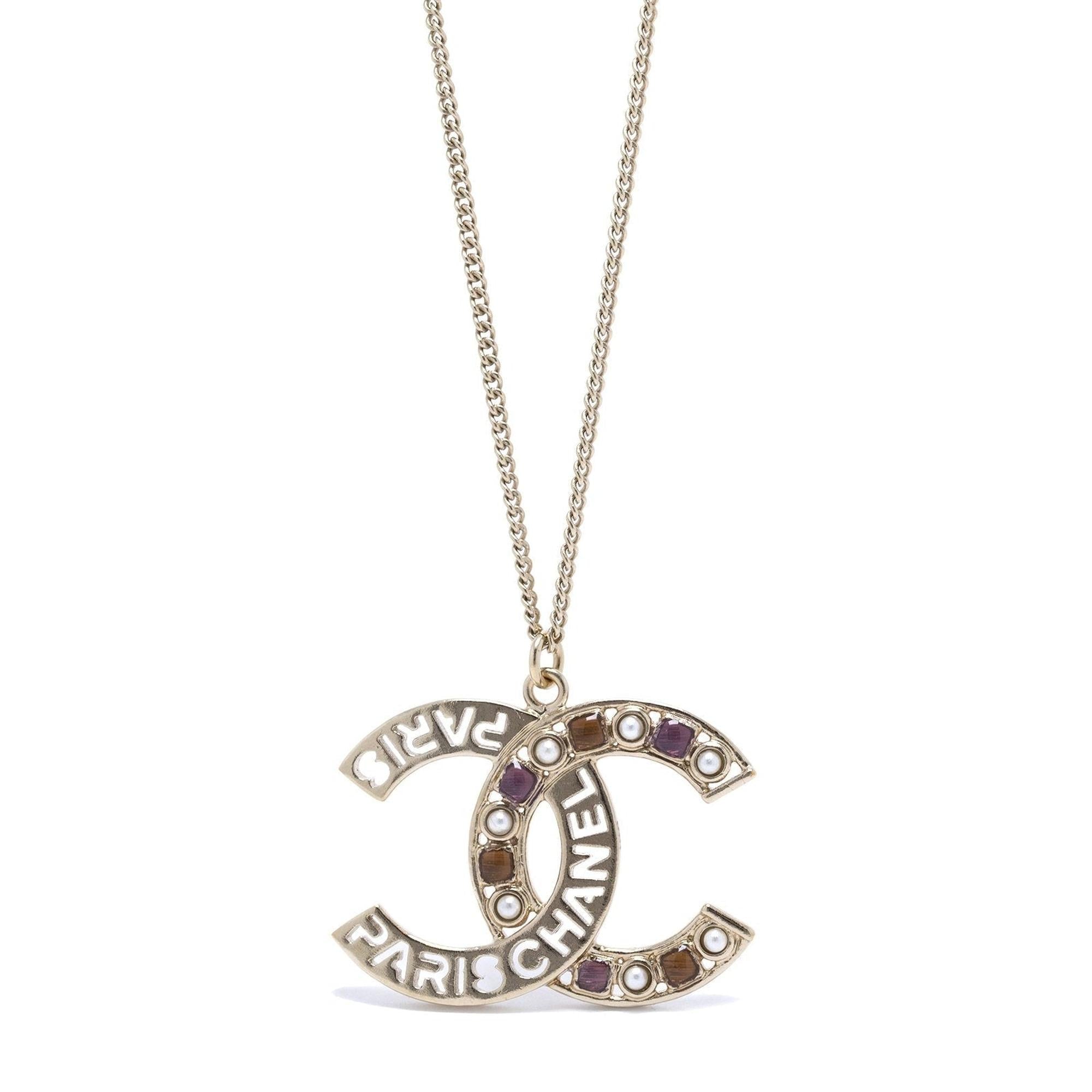 Chanel Paris CC Pendant Necklace