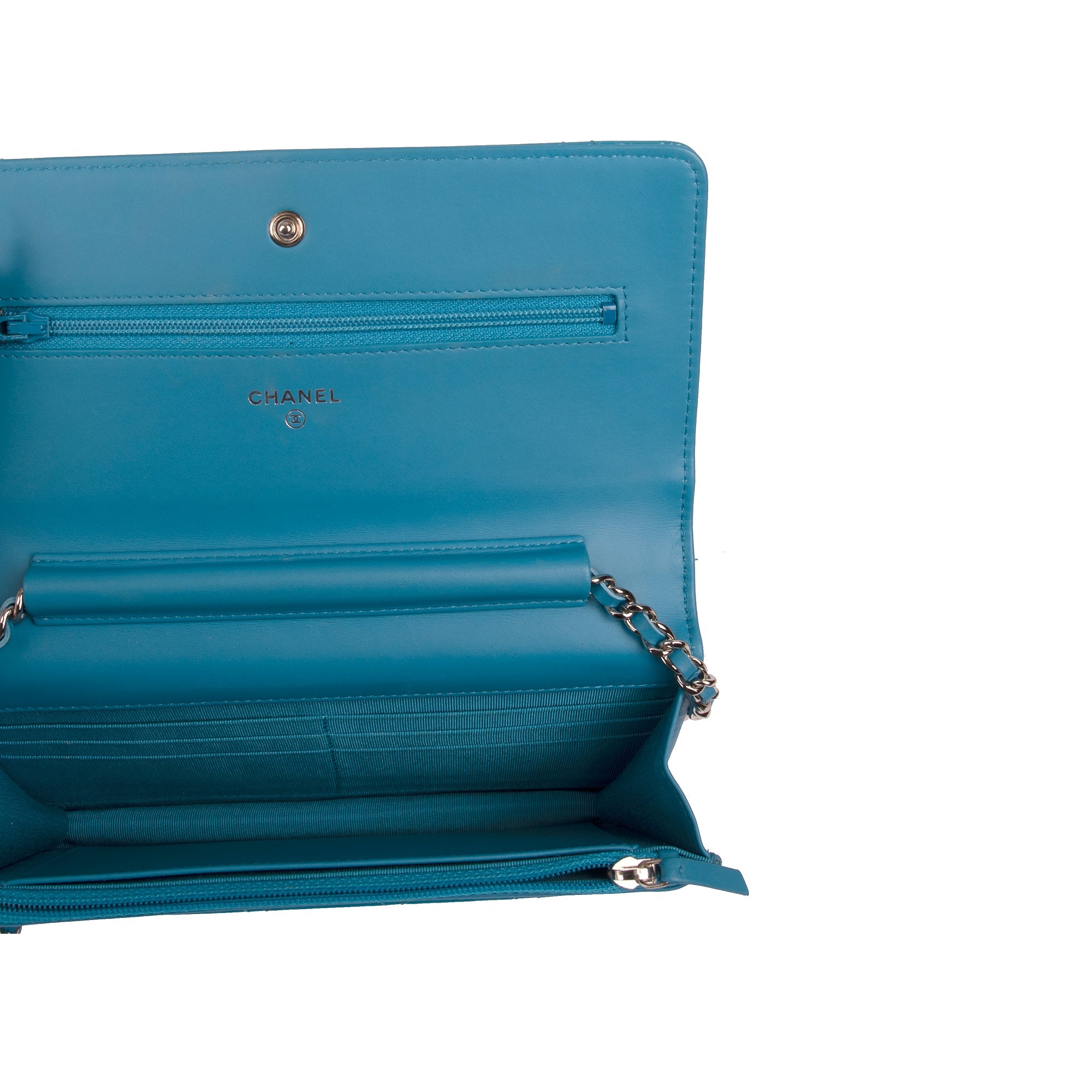 Chanel Patent Leather Classic Wallet on Chain w/ Box & Authenticity Card