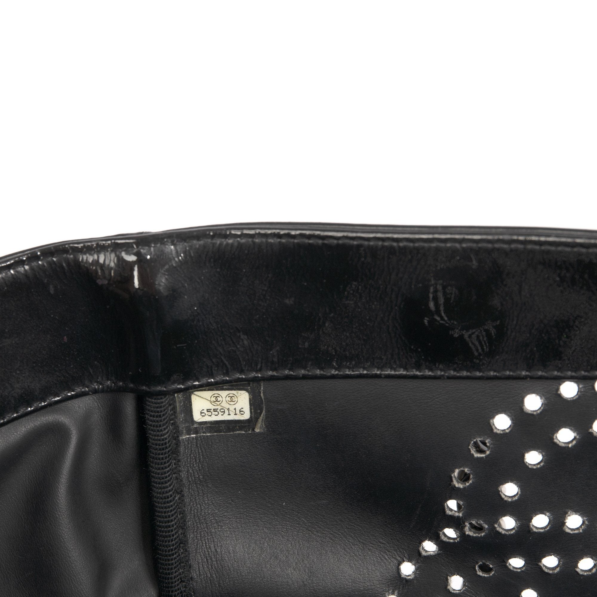 Chanel Perforated CC Patent Leather Tote