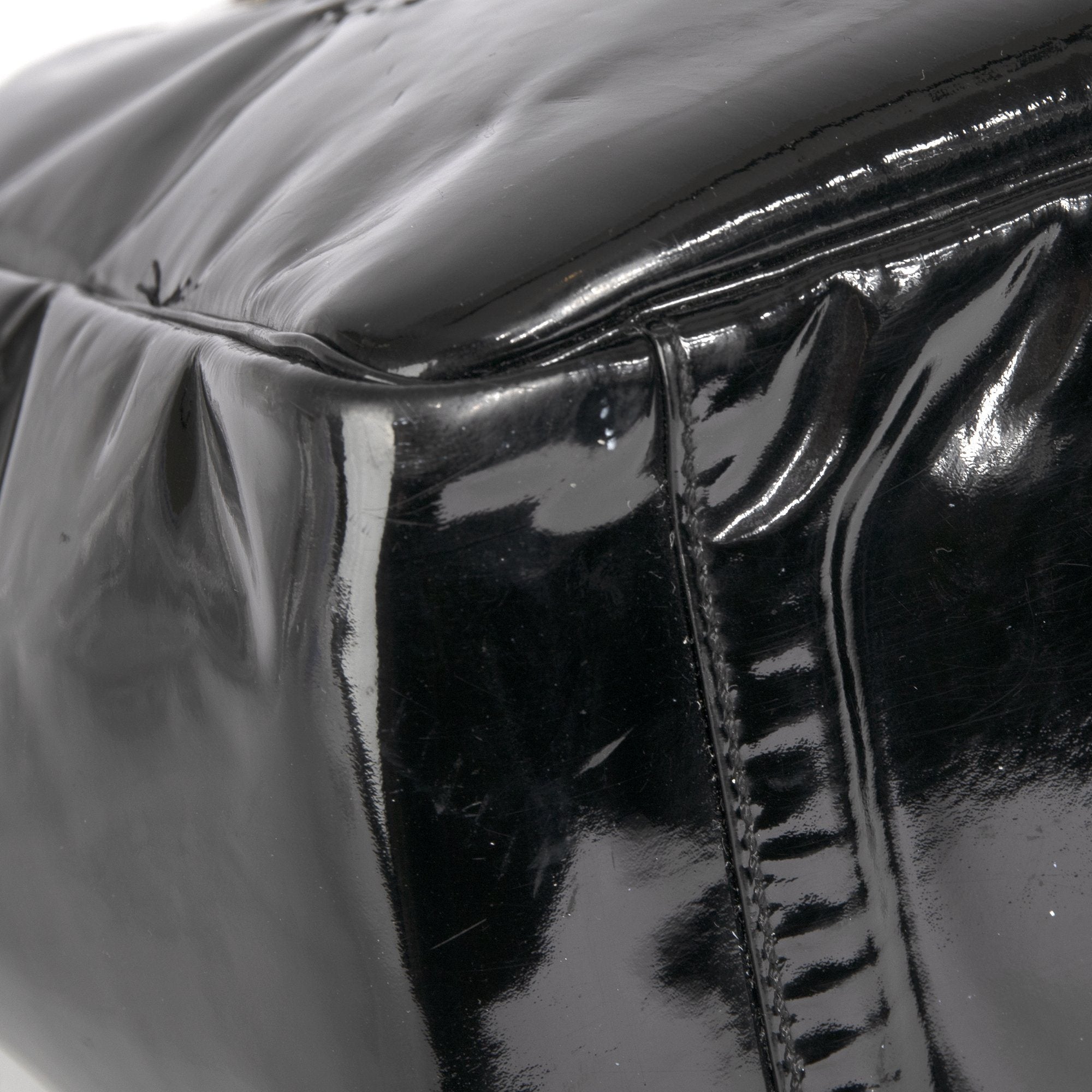 Chanel Perforated CC Patent Leather Tote