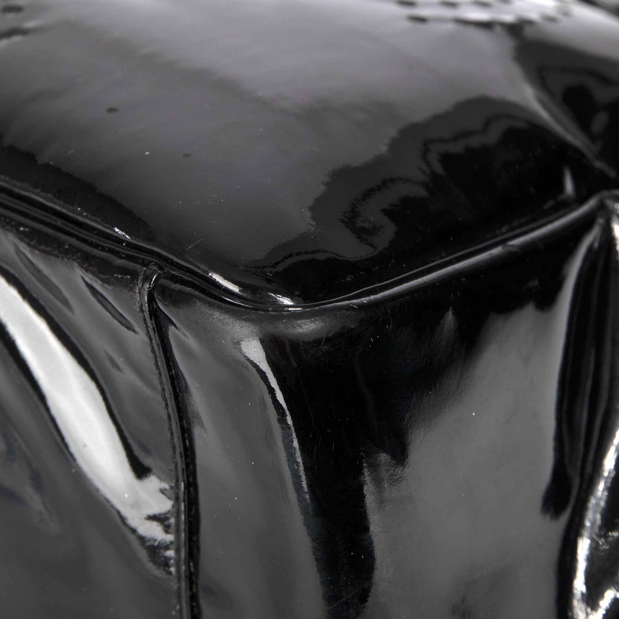 Chanel Perforated CC Patent Leather Tote