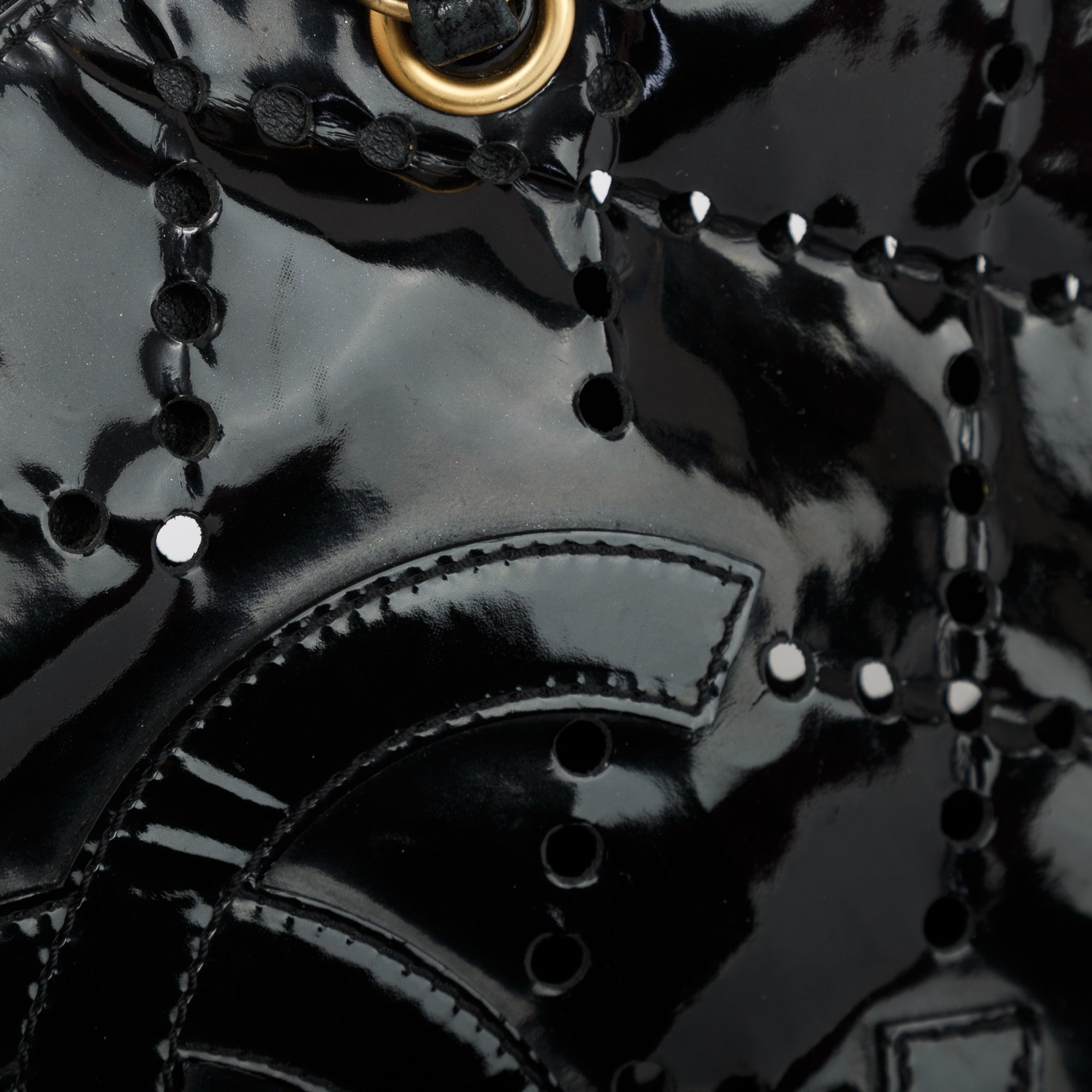 Chanel Perforated Patent CC Tote