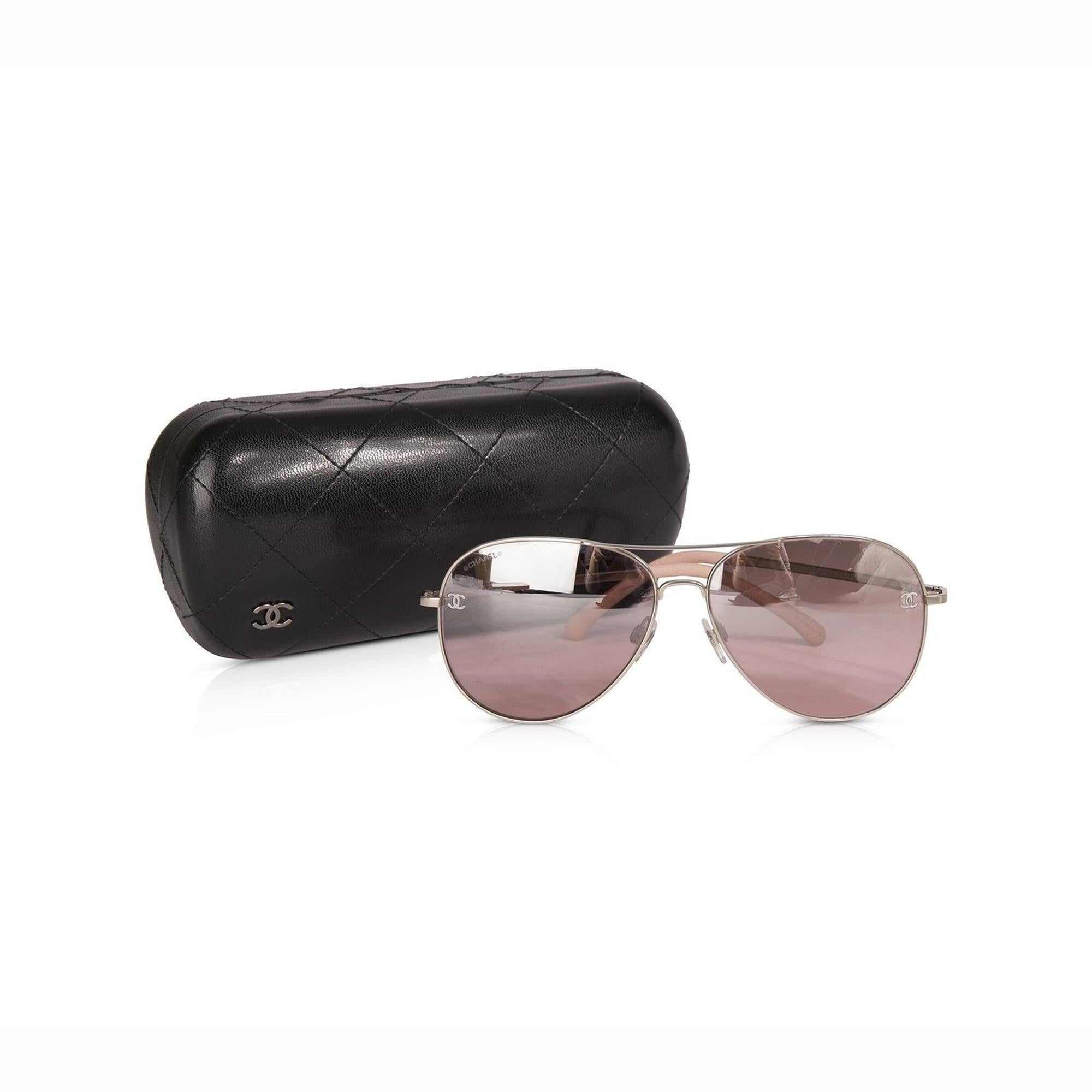 Chanel Pilot Sunglasses w/ Case
