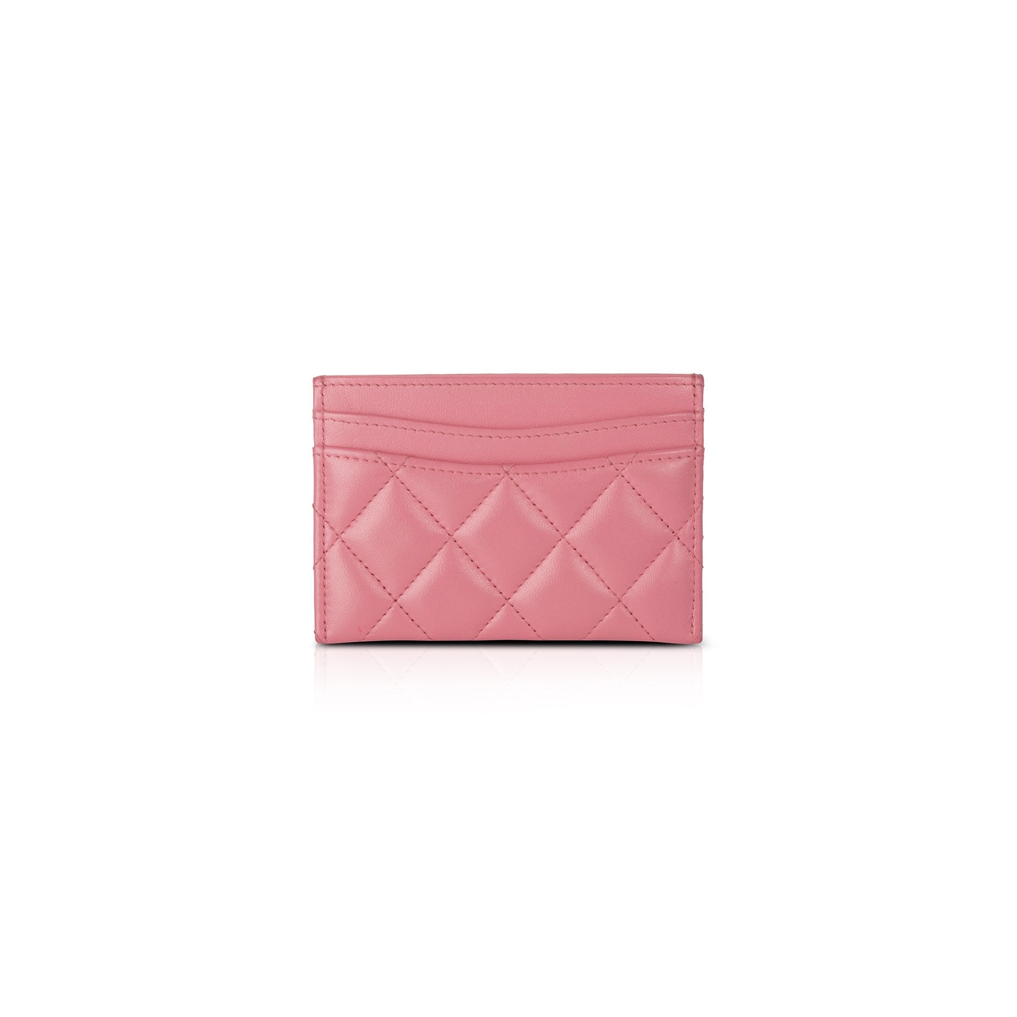 Chanel Pink 2021 Lambskin Classic Card Holder