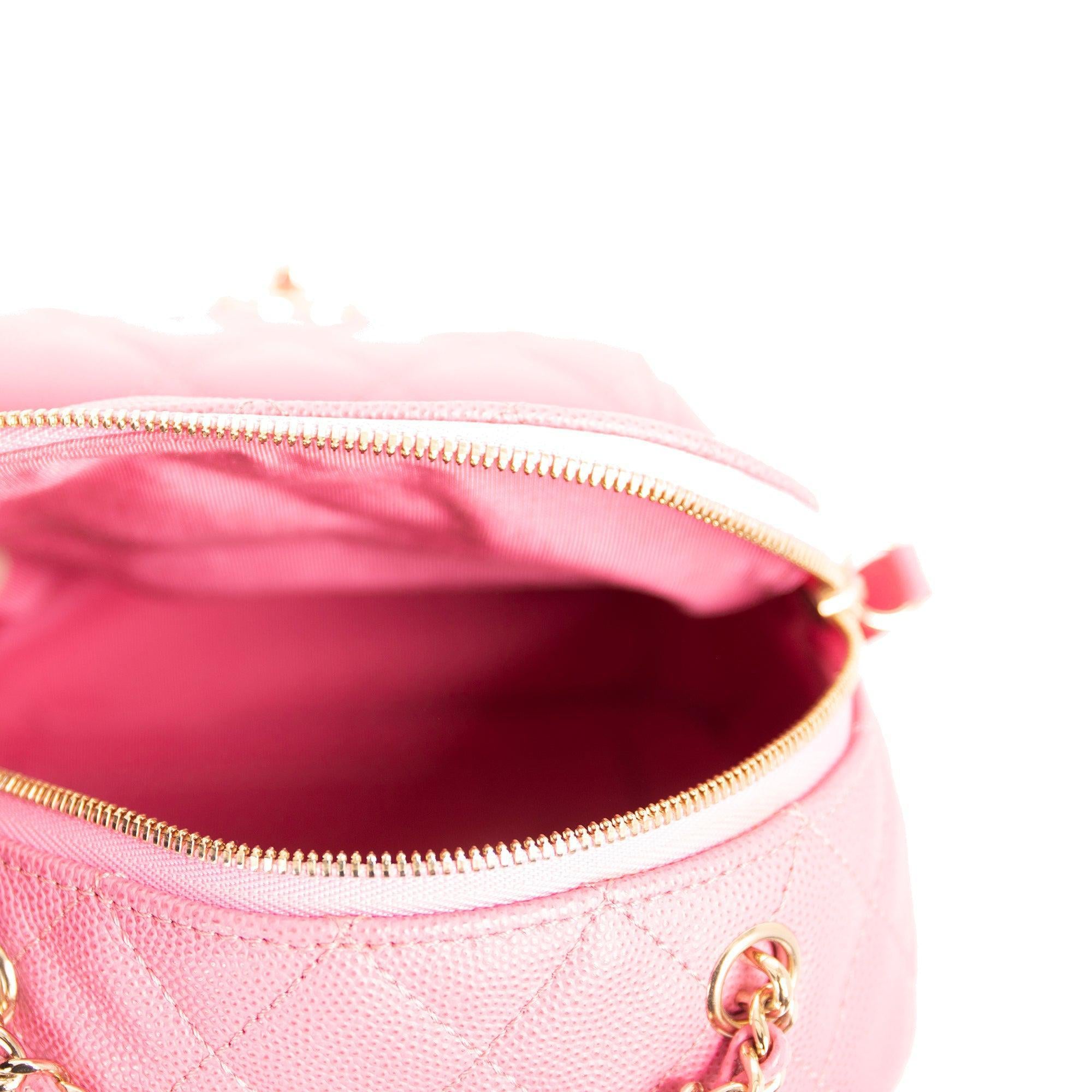 Chanel Pink Caviar CC Day Mini Backpack w/ Authenticity Card