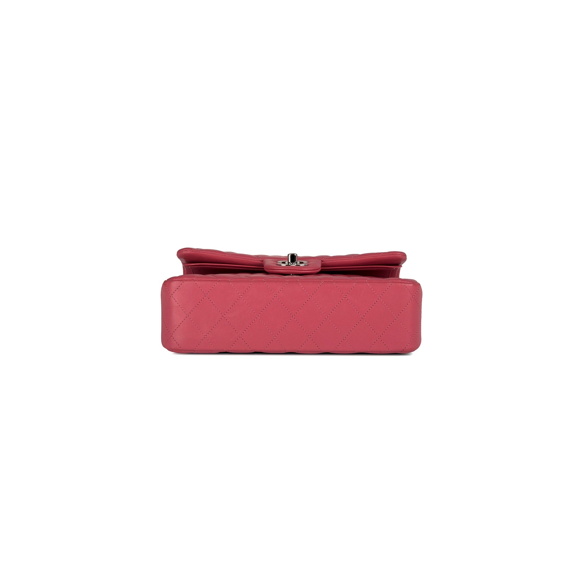 Chanel Pink Lambskin Small Classic Double Flap Bag w/ Box