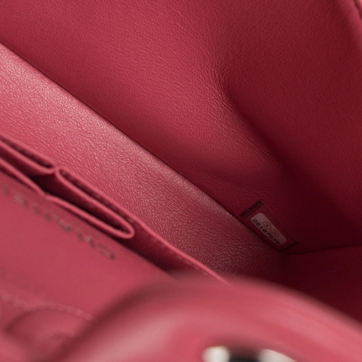 Chanel Pink Lambskin Small Classic Double Flap Bag w/ Box