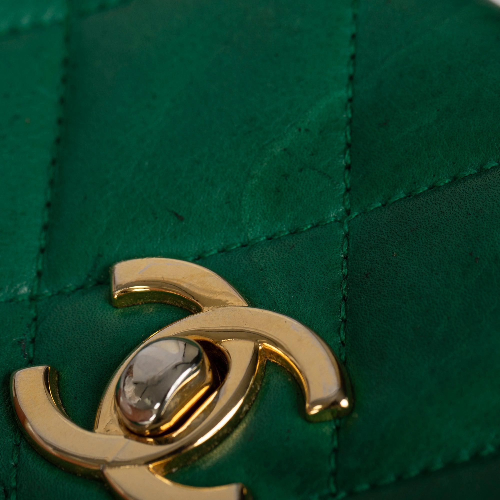 Chanel Quilted Leather Double CC Flap Belt Bag