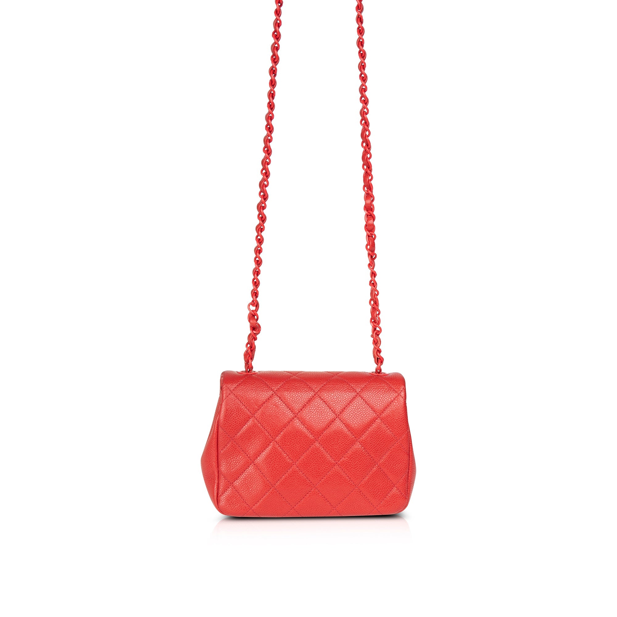 Chanel Red Incognito Square Mini Flap Bag w/ Authenticity Card