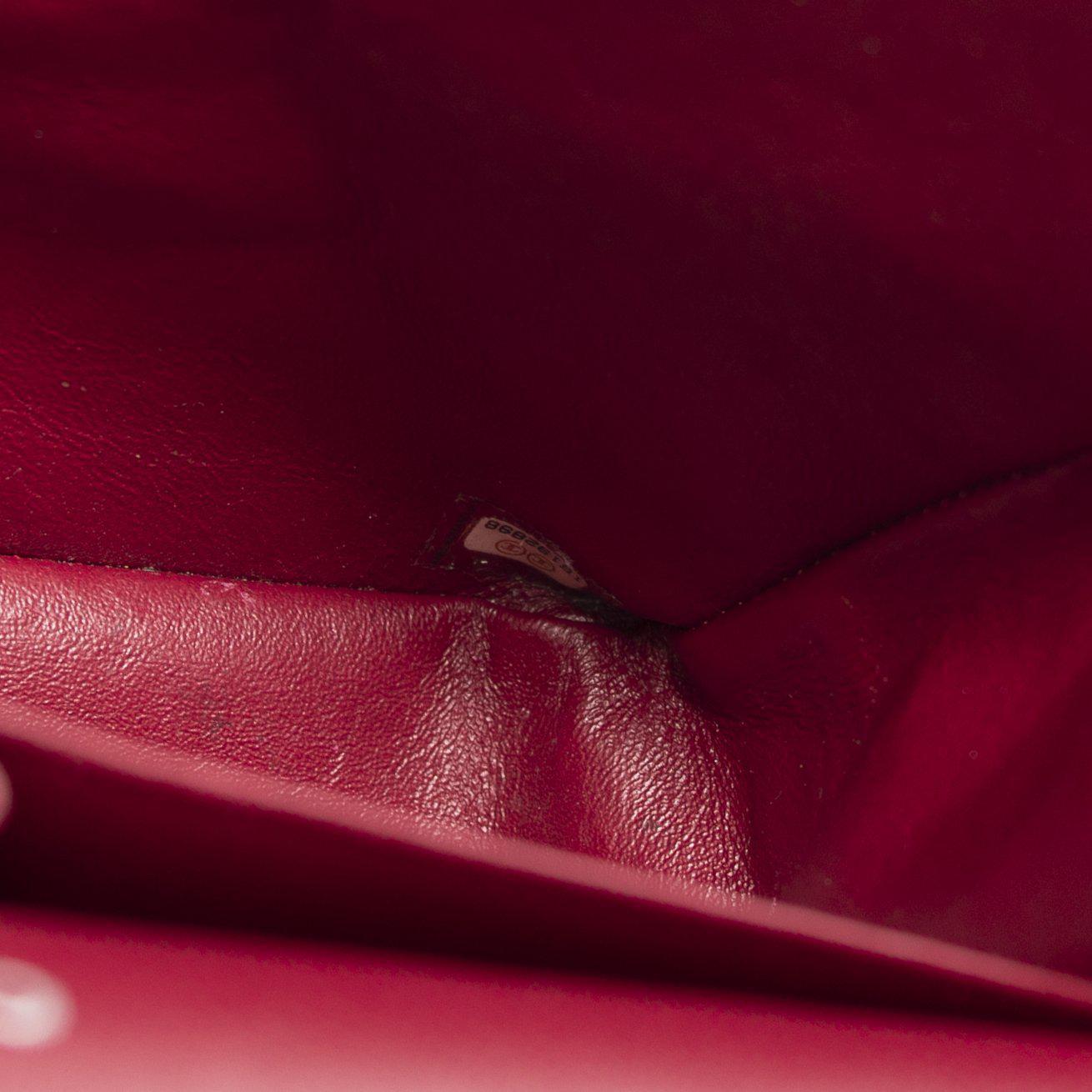 Chanel Red Patent Leather Classic Jumbo Double Flap Bag