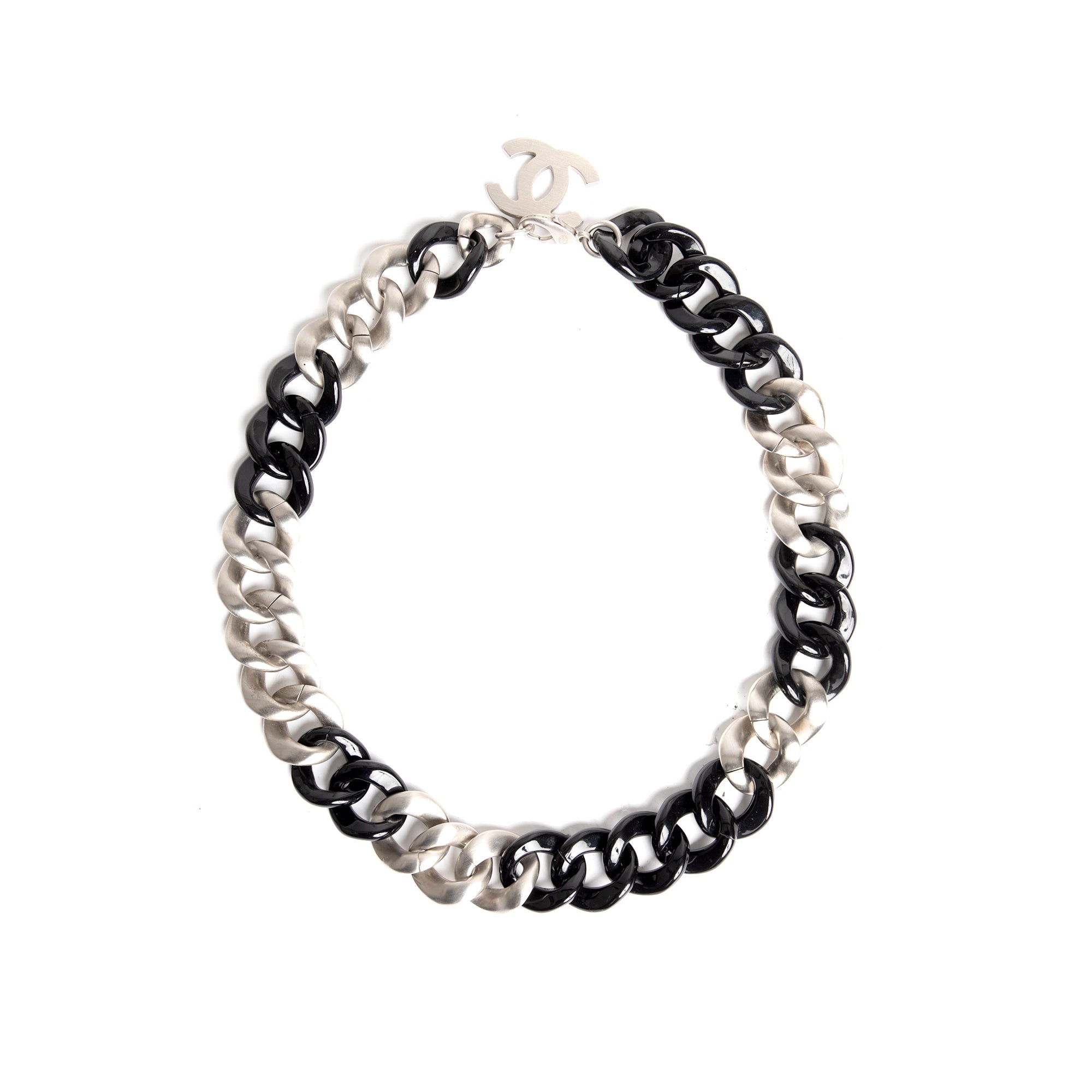 Chanel Resin CC Curb Chain Necklace