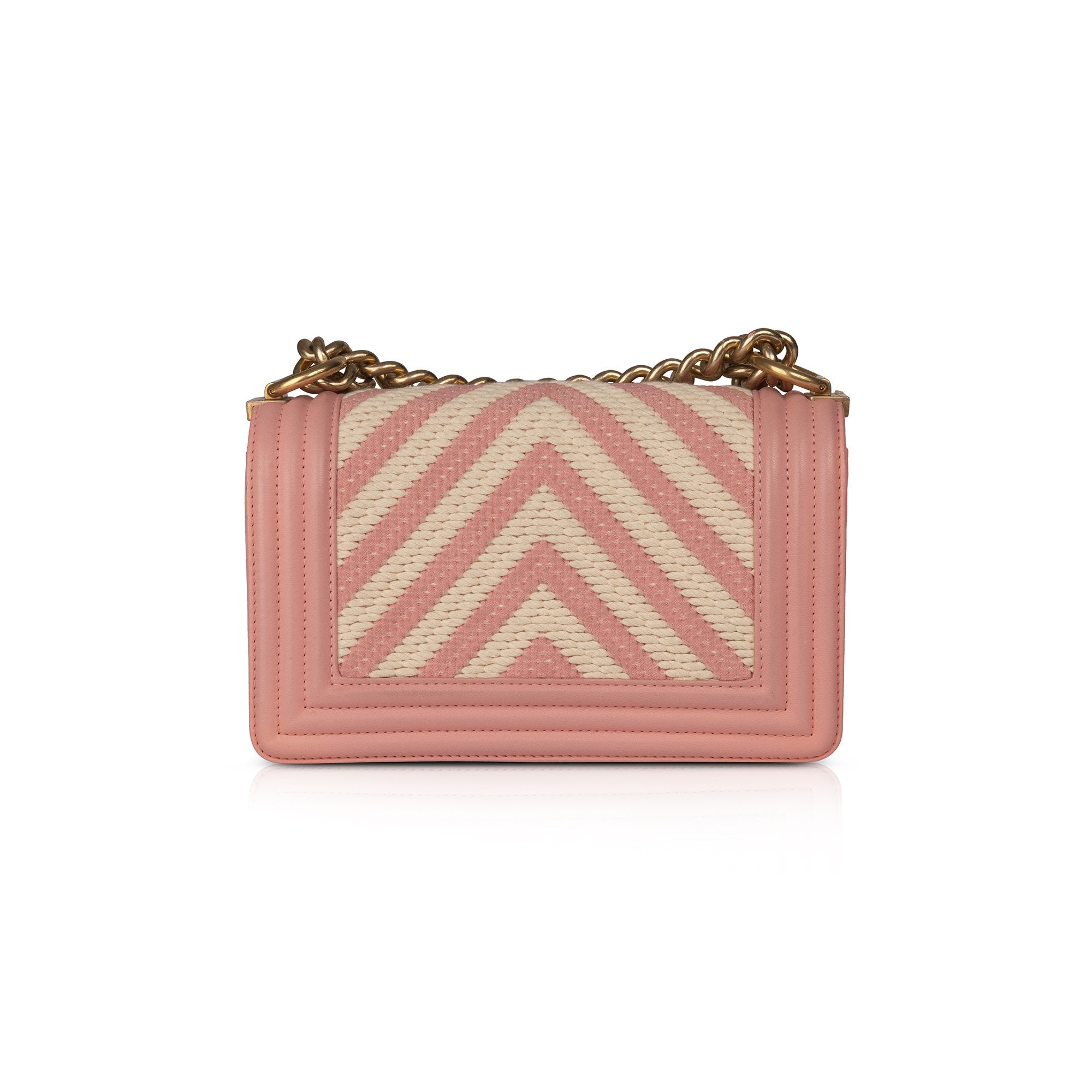Chanel Small Braided Chevron Boy Bag