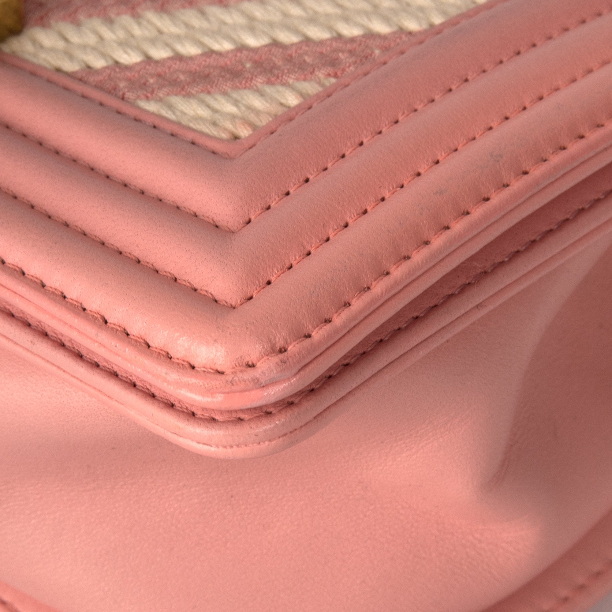 Chanel Small Braided Chevron Boy Bag