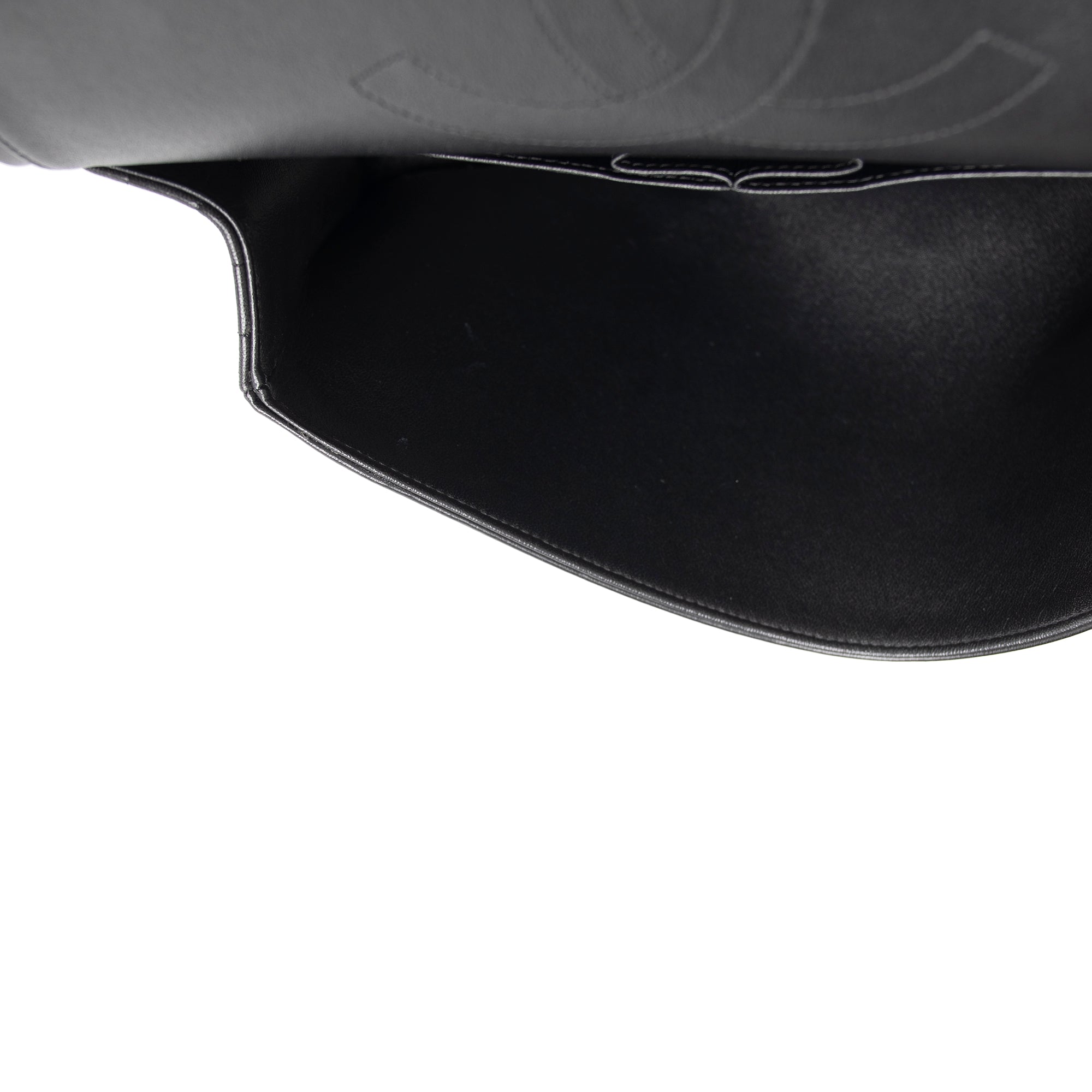 Chanel So Black Chevron Classic Jumbo Double Flap Bag w/ Box