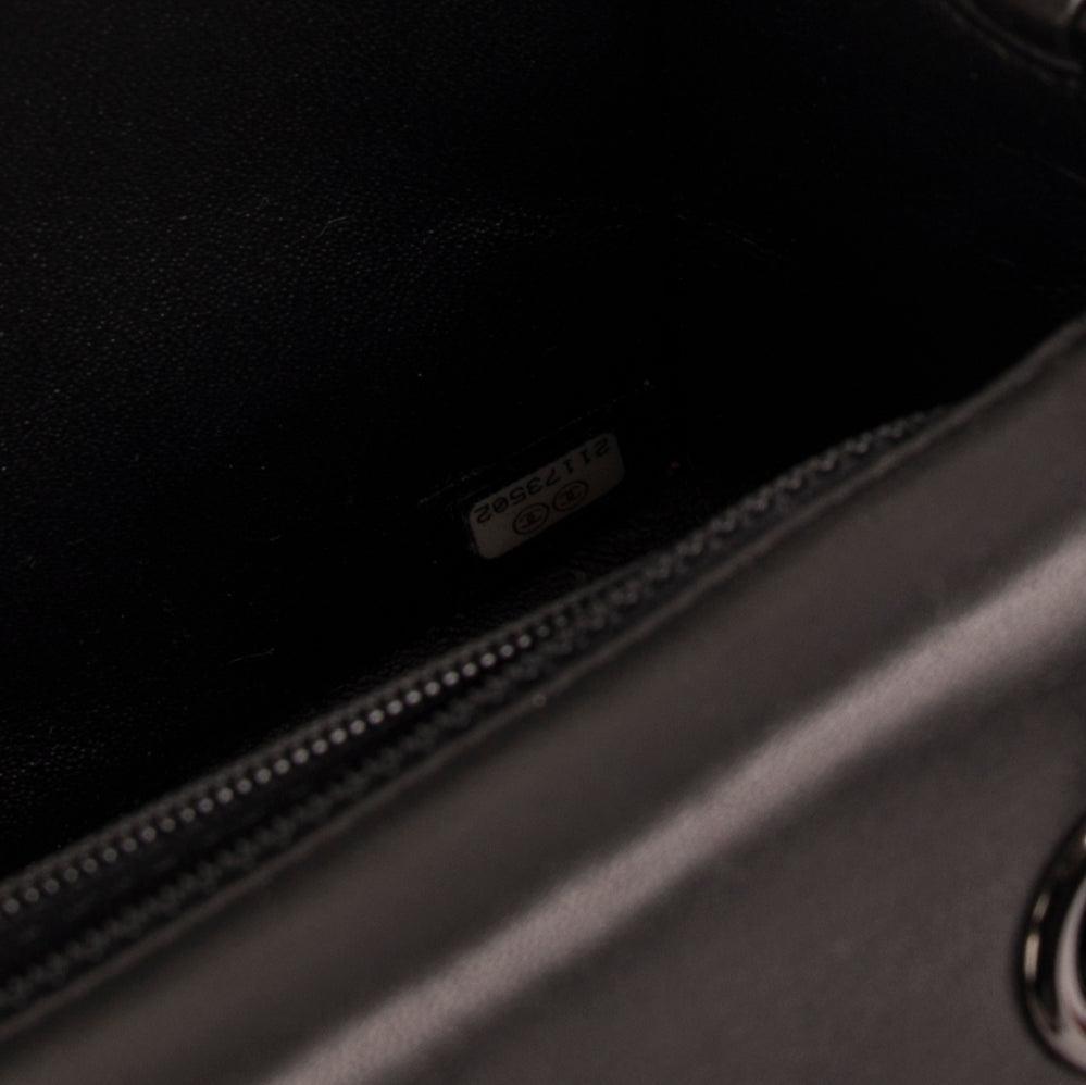 Chanel So Black Chevron Classic Mini Rectangular Flap Bag