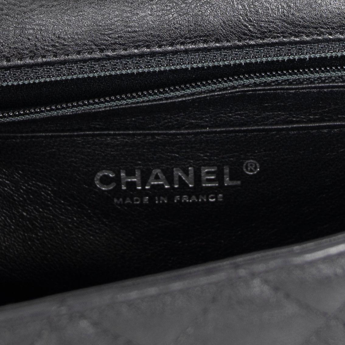 Chanel So Black Classic Mini Rectangular Flap Bag w/ Box & Authenticity Card