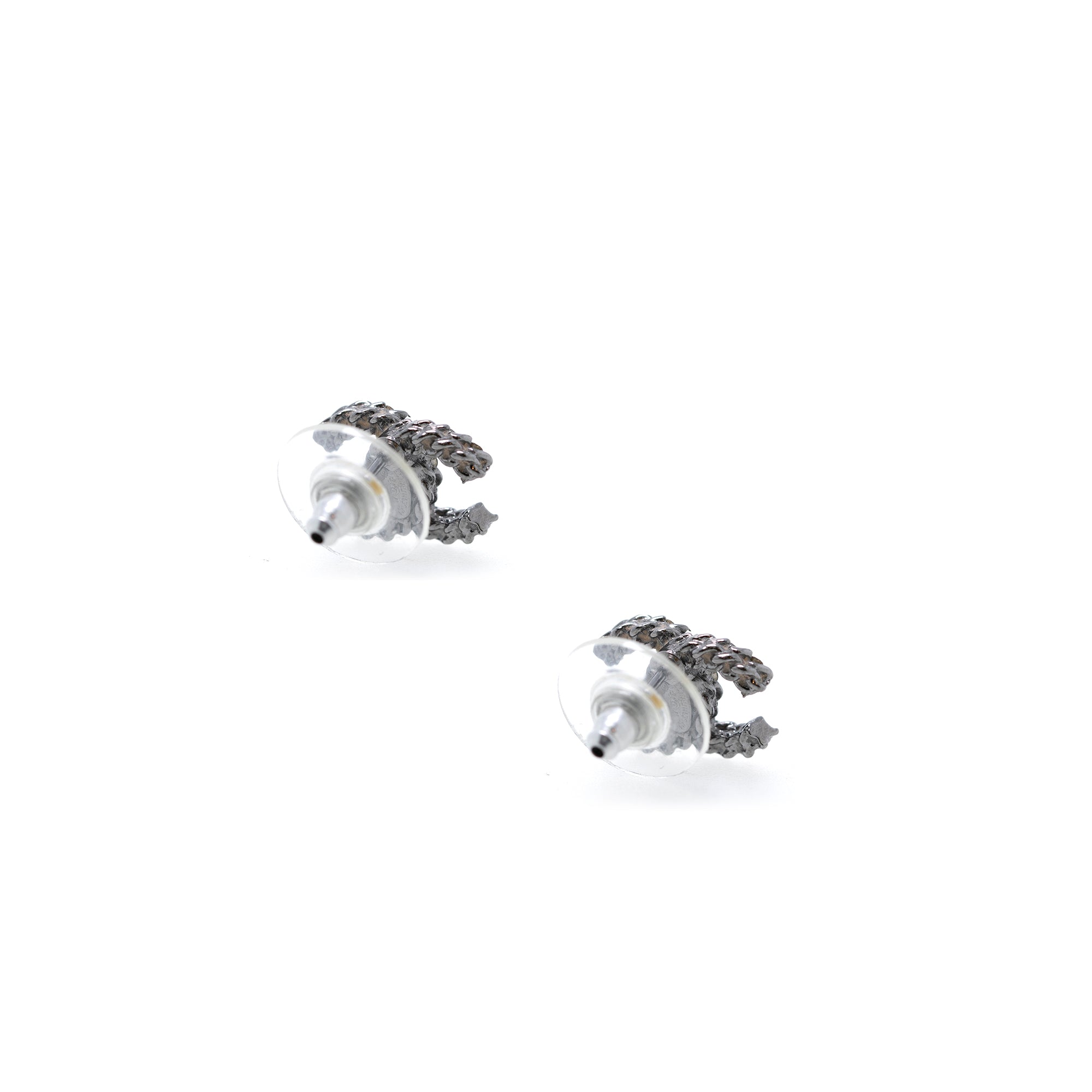 Chanel Strass CC Stud Earrings w/ Box