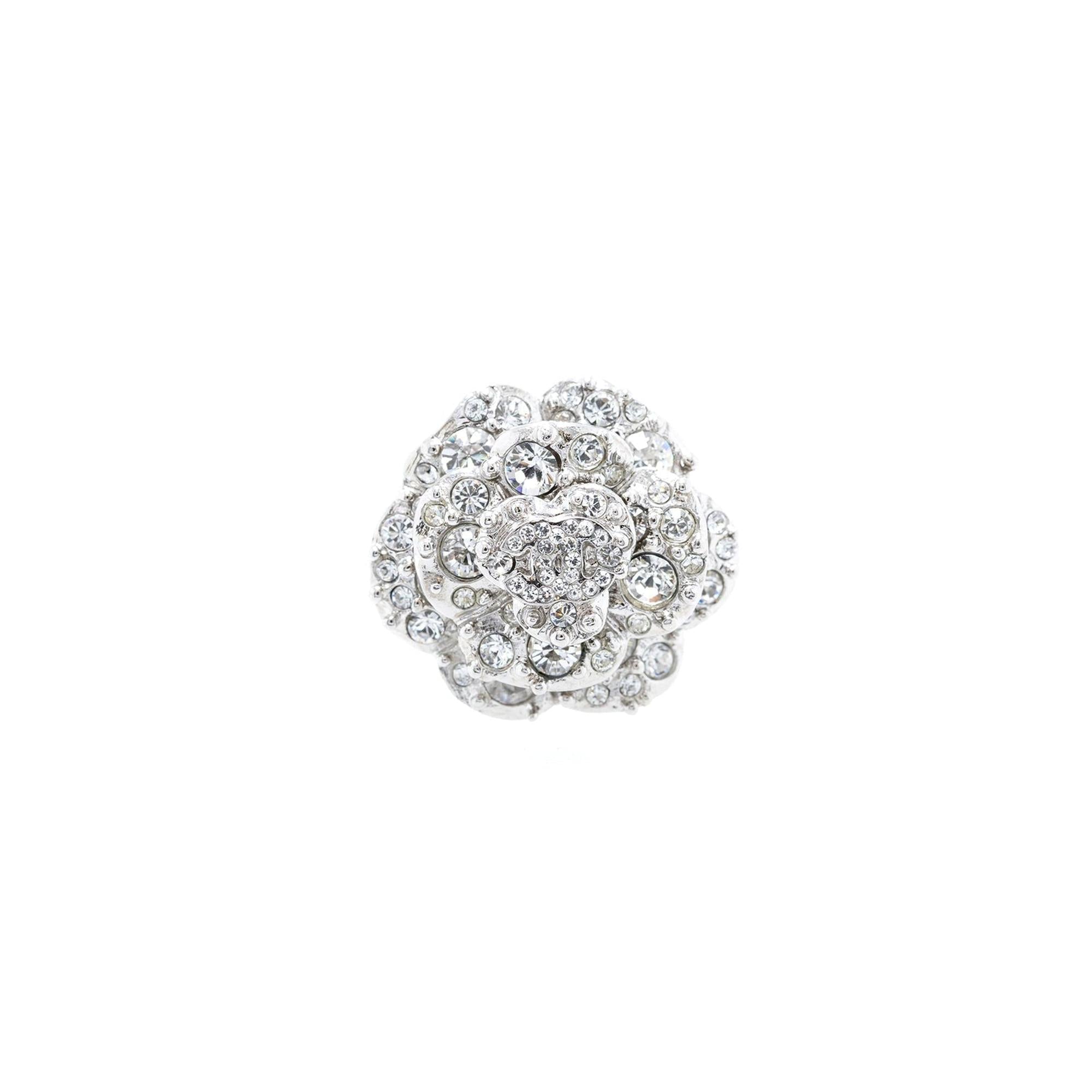 Chanel Strass Camelia Cocktail Ring