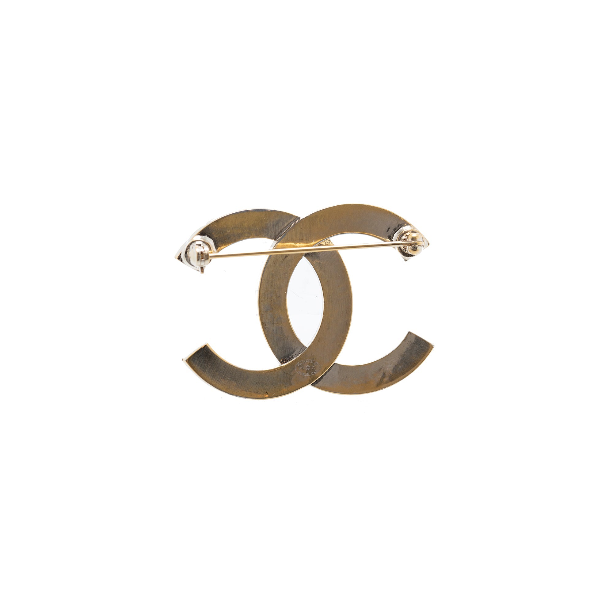 Chanel Strass Quilted CC Brooch