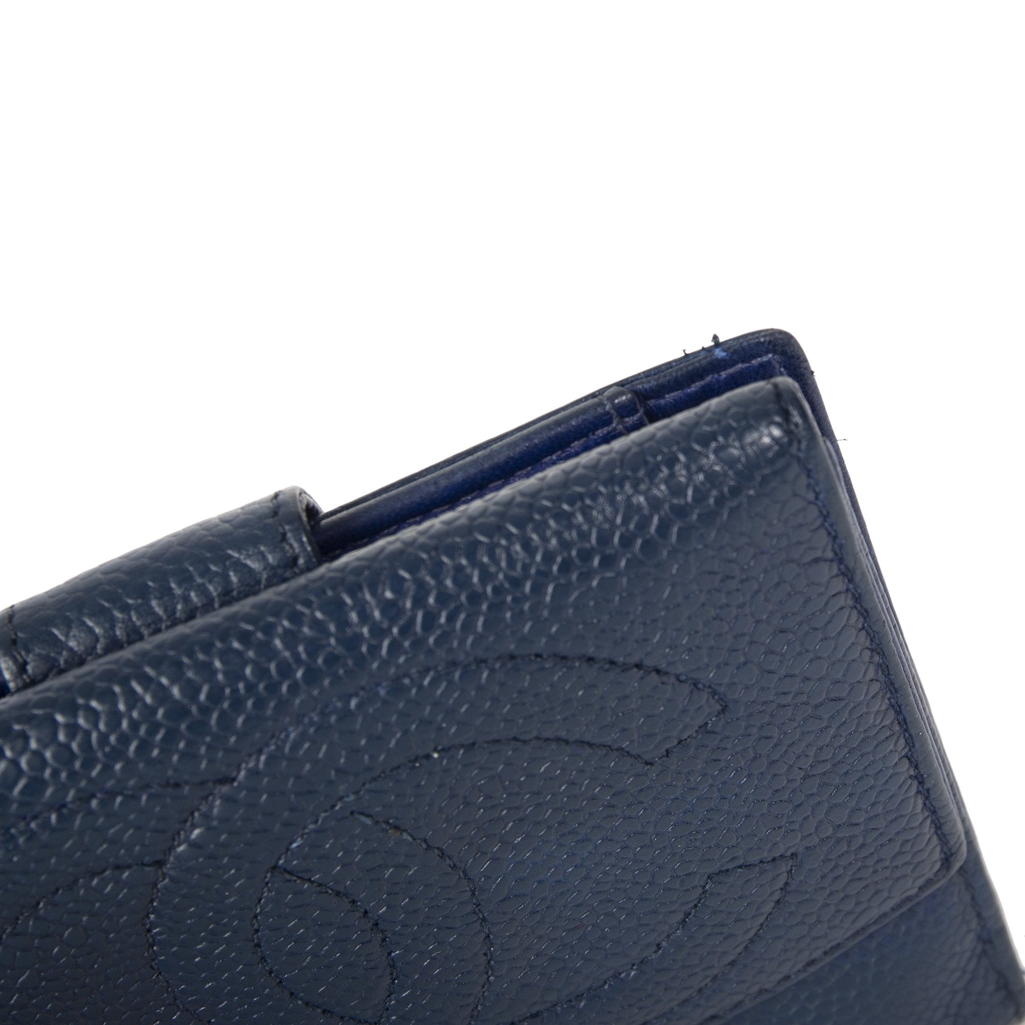 Chanel Timeless Interlocking CC Logo Compact Wallet w/ Box