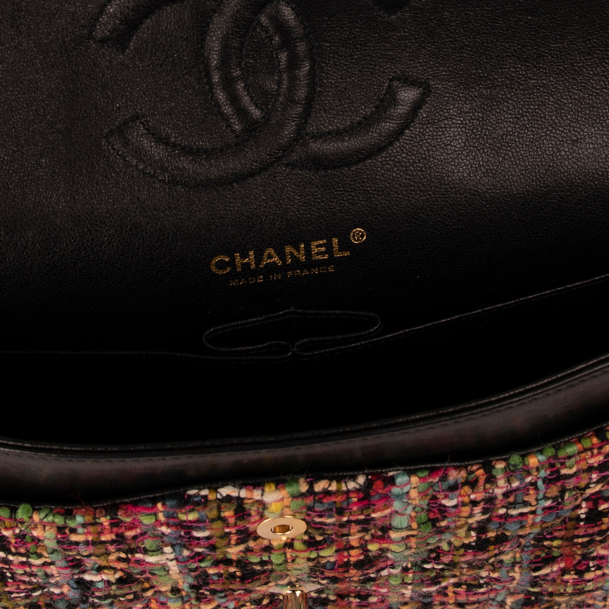 Chanel Tweed Medium Classic Double Flap Bag