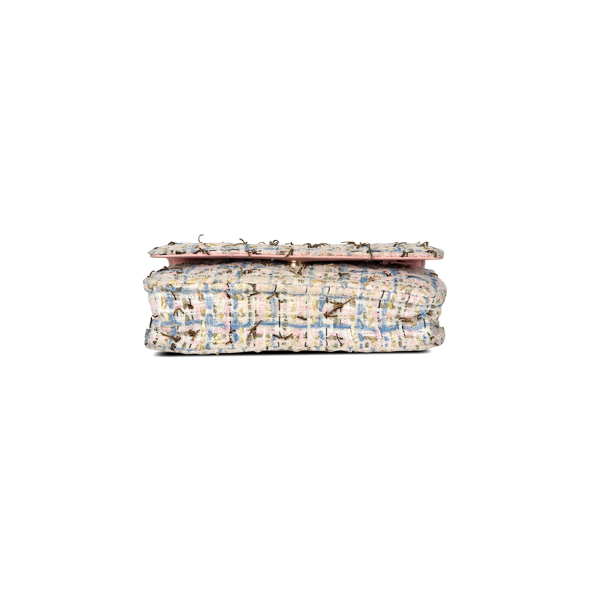 Chanel Tweed Quilted Classic Charms Wallet on Chain w/ Authenticity Card