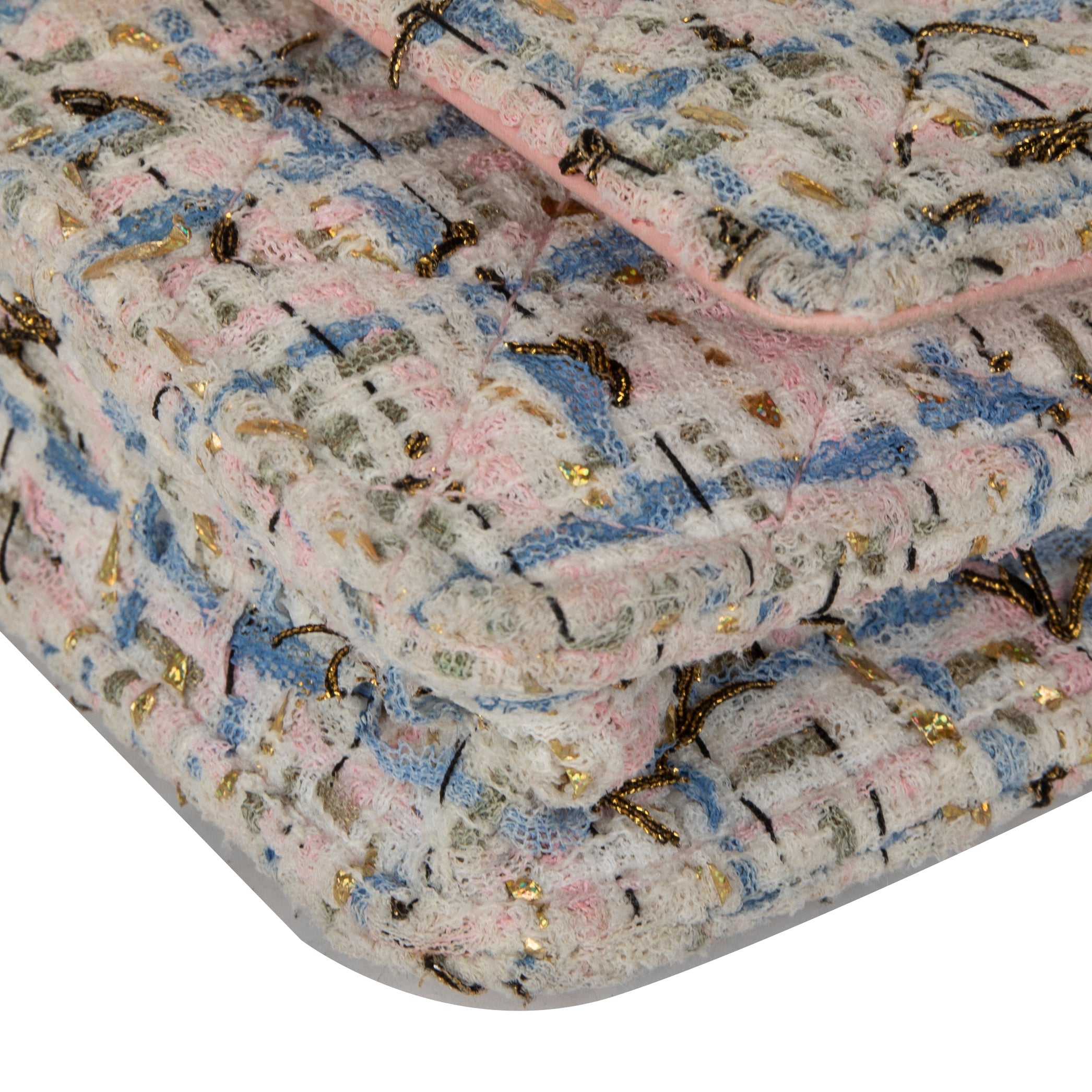 Chanel Tweed Quilted Classic Charms Wallet on Chain w/ Authenticity Card