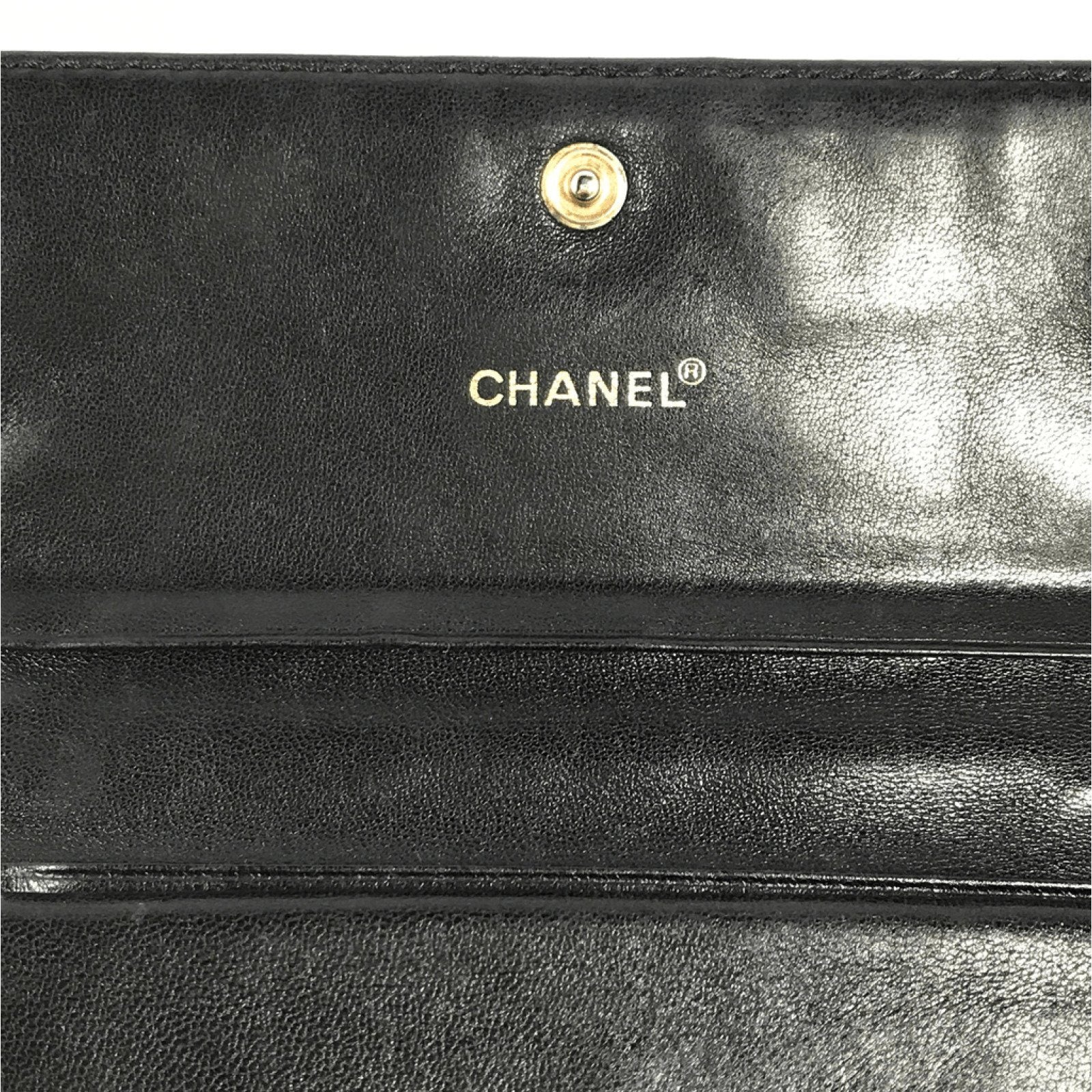 Chanel Vintage Black Chocolate Bar Wallet