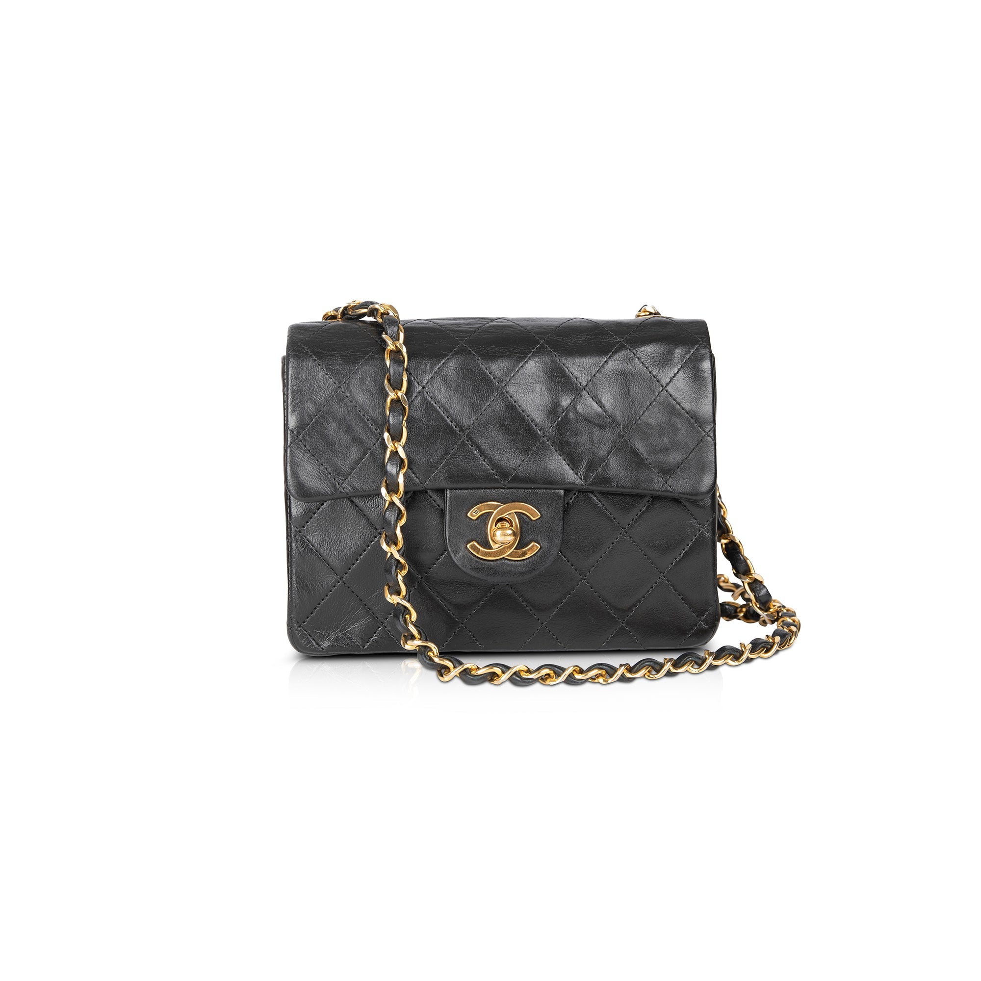 Chanel Vintage Black Classic Mini Square Flap Bag