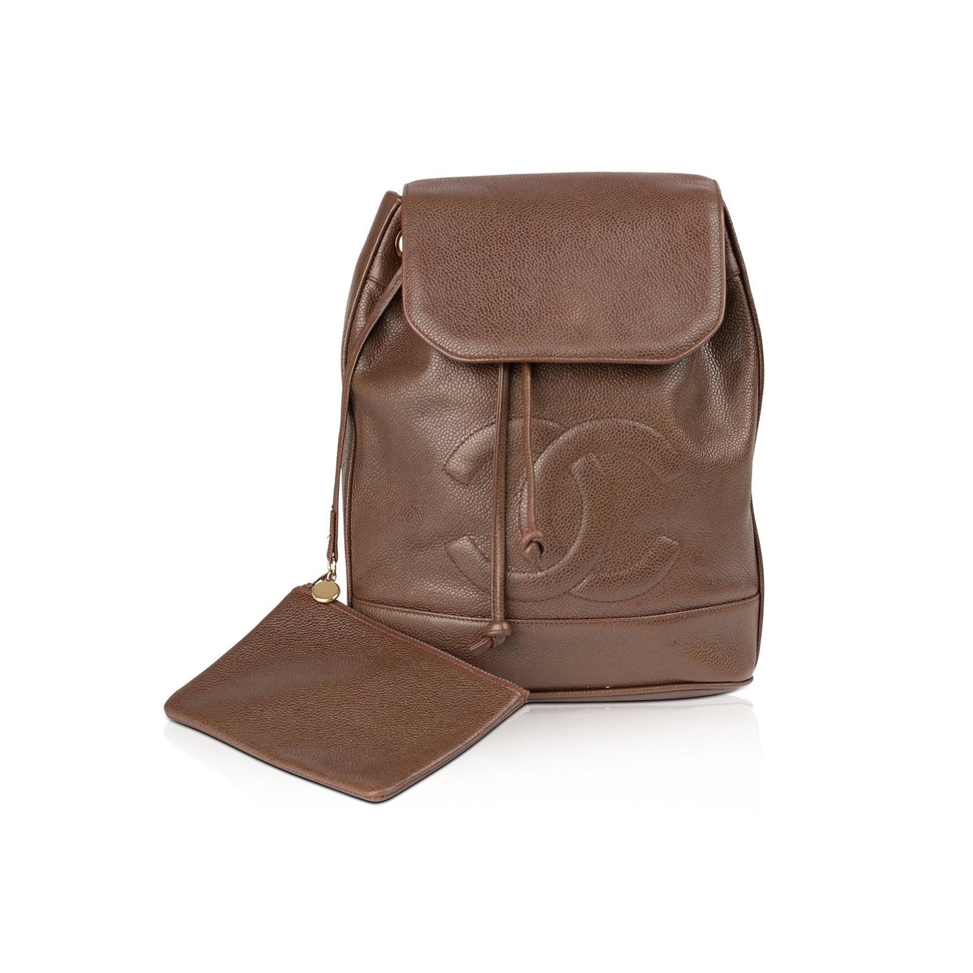 Chanel Vintage Caviar Timeless Sling Bag w/ Pouch