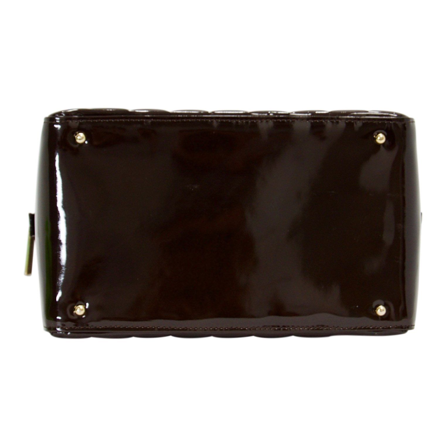 Chanel Vintage Chocolate Patent Leather Camera Bag