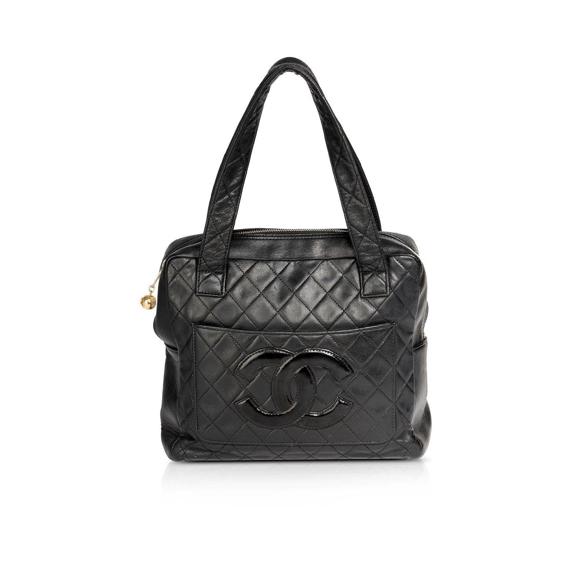 Chanel Vintage Quilted CC Tote