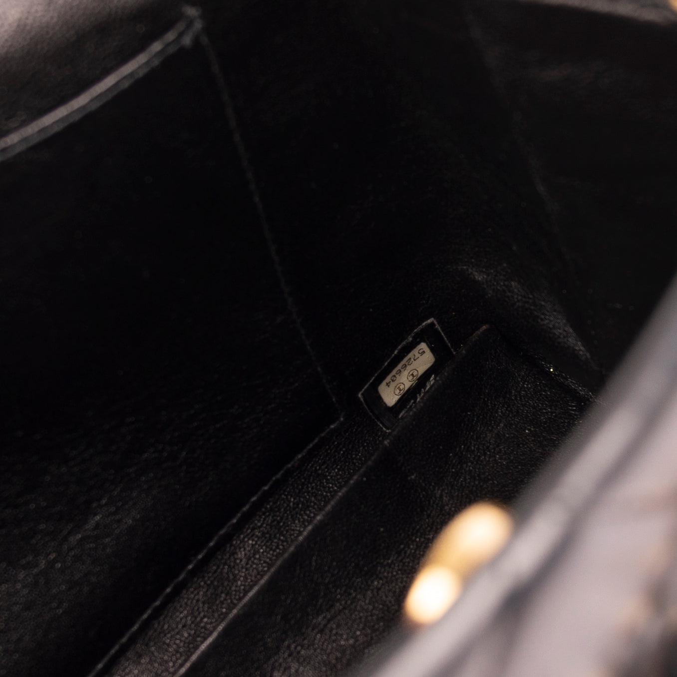 Chanel Vintage Small Quilted Leather CC Shoulder Bag w/ Box