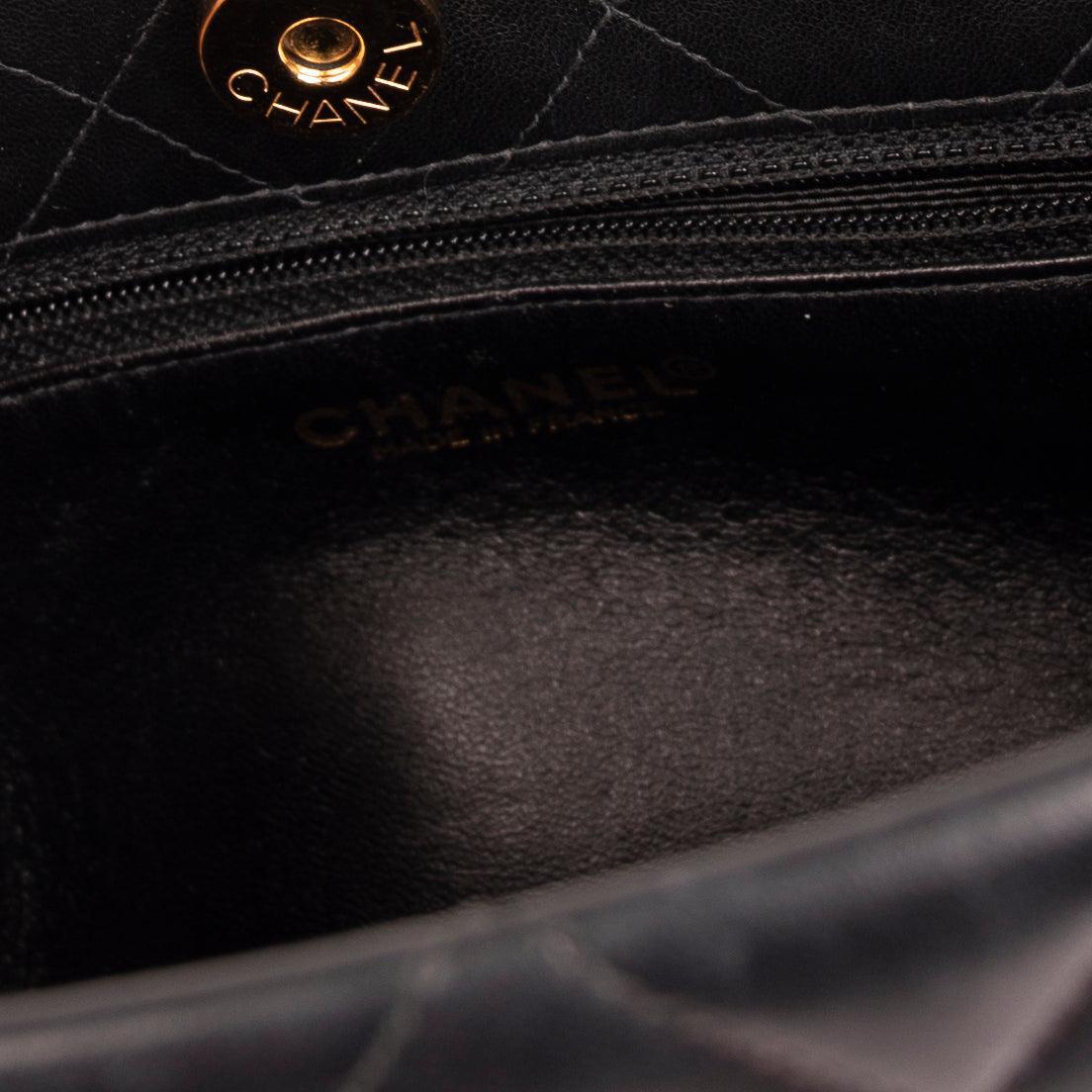 Chanel Vintage Small Quilted Leather CC Shoulder Bag w/ Box