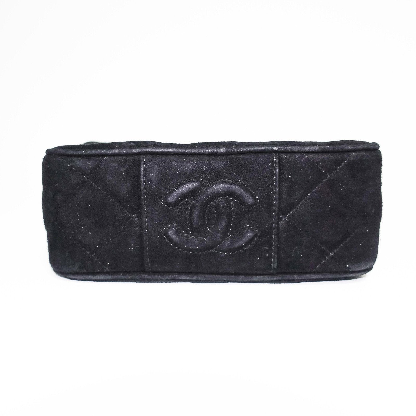 Chanel Vintage Velvet Quilted Camera Bag