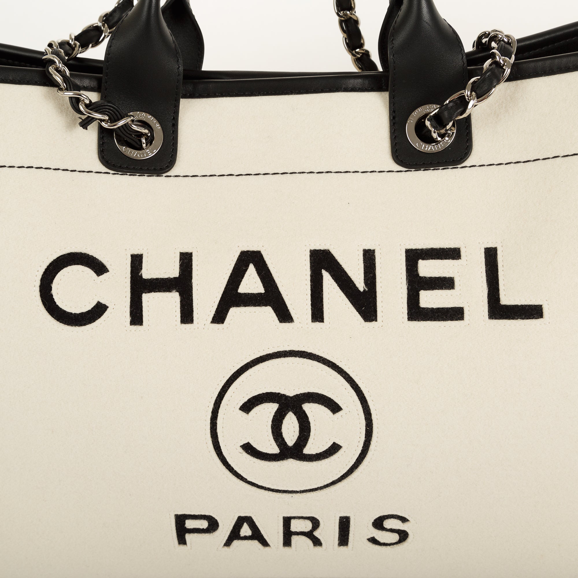 Chanel Wool Felt Large Deauville Tote