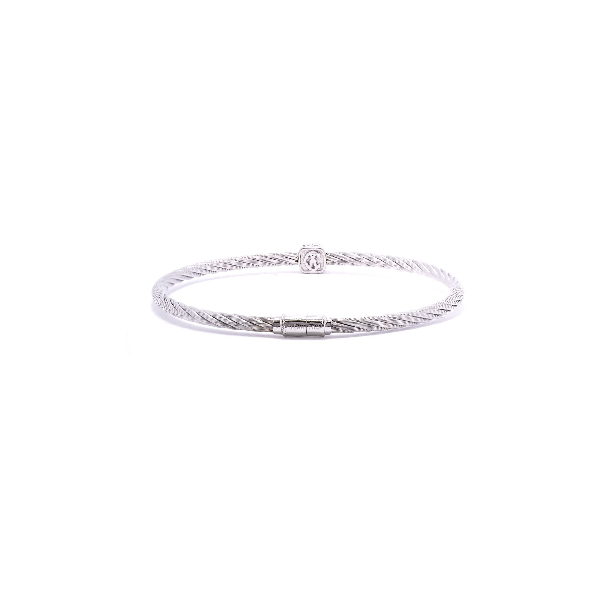 Charriol Classique Square Station Diamond Cable Bracelet