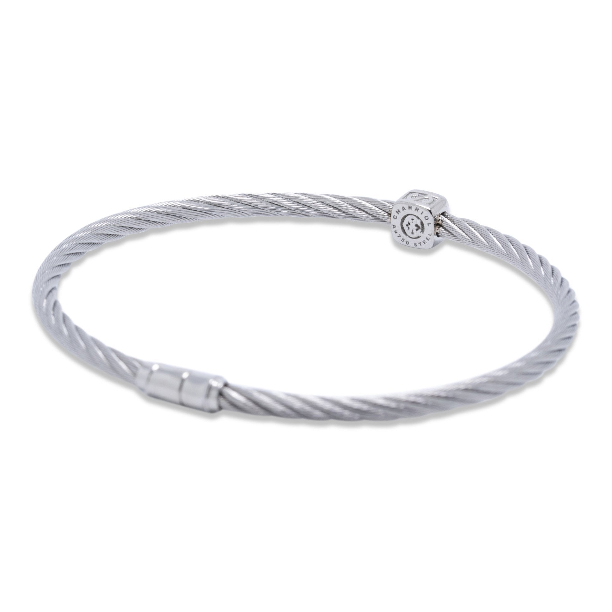 Charriol Diamond Cable Station Bracelet