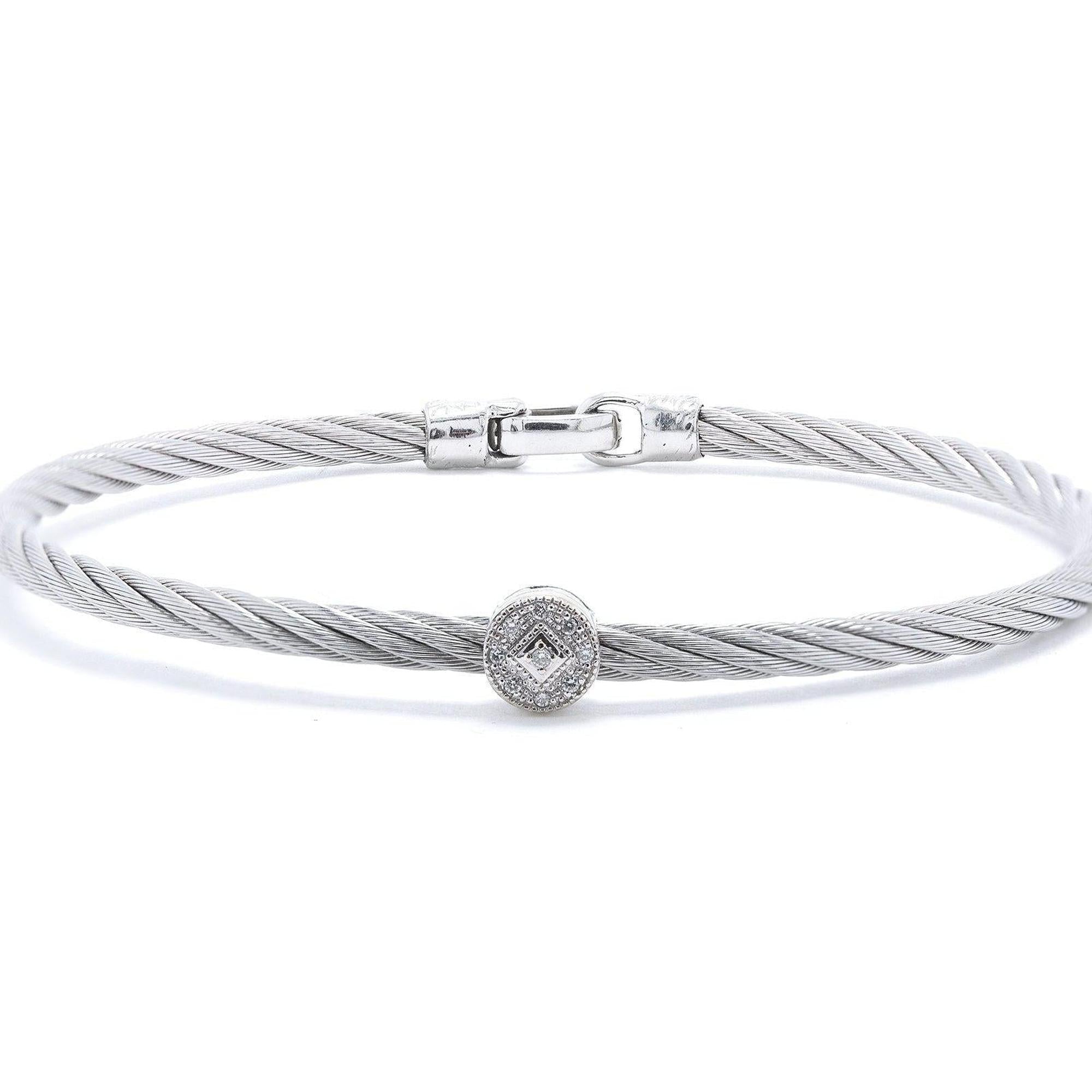 Charriol Diamond Cable Station Bracelet
